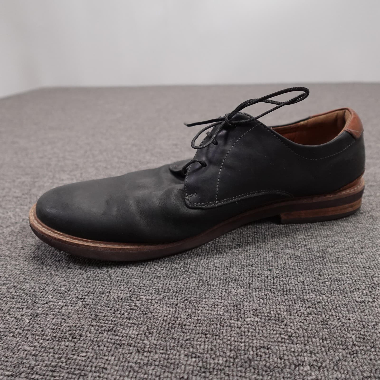 Florsheim Shoes Mens 10 Black Leather Derby Lace Up Dress Round Toe 14272-010 - Thumbnail 8