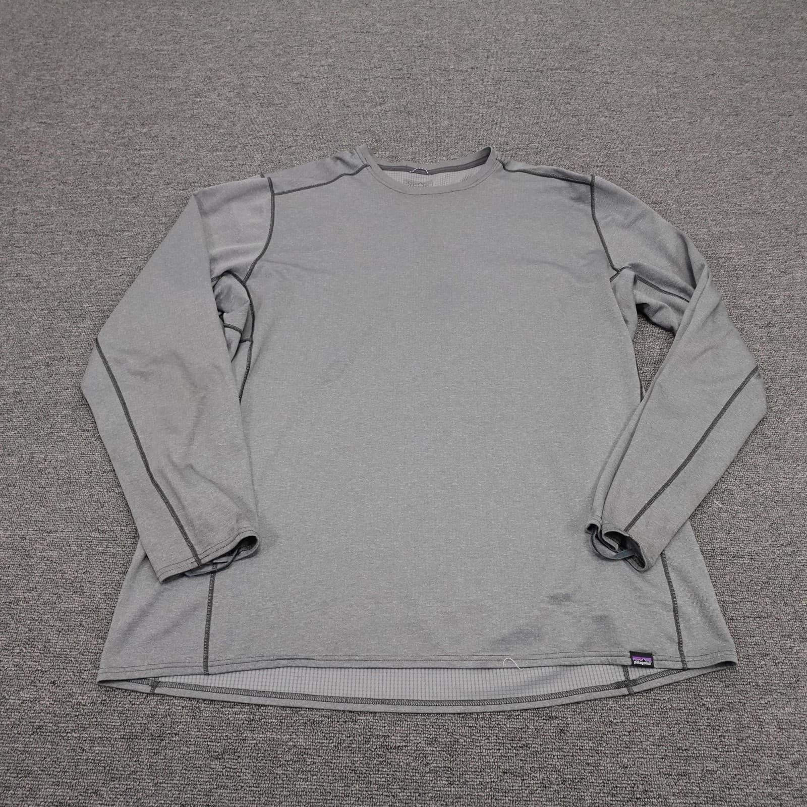 Patagonia Capilene Midweight Shirt Mens 2XL Gray Long Sleeve Base Layer Thermal