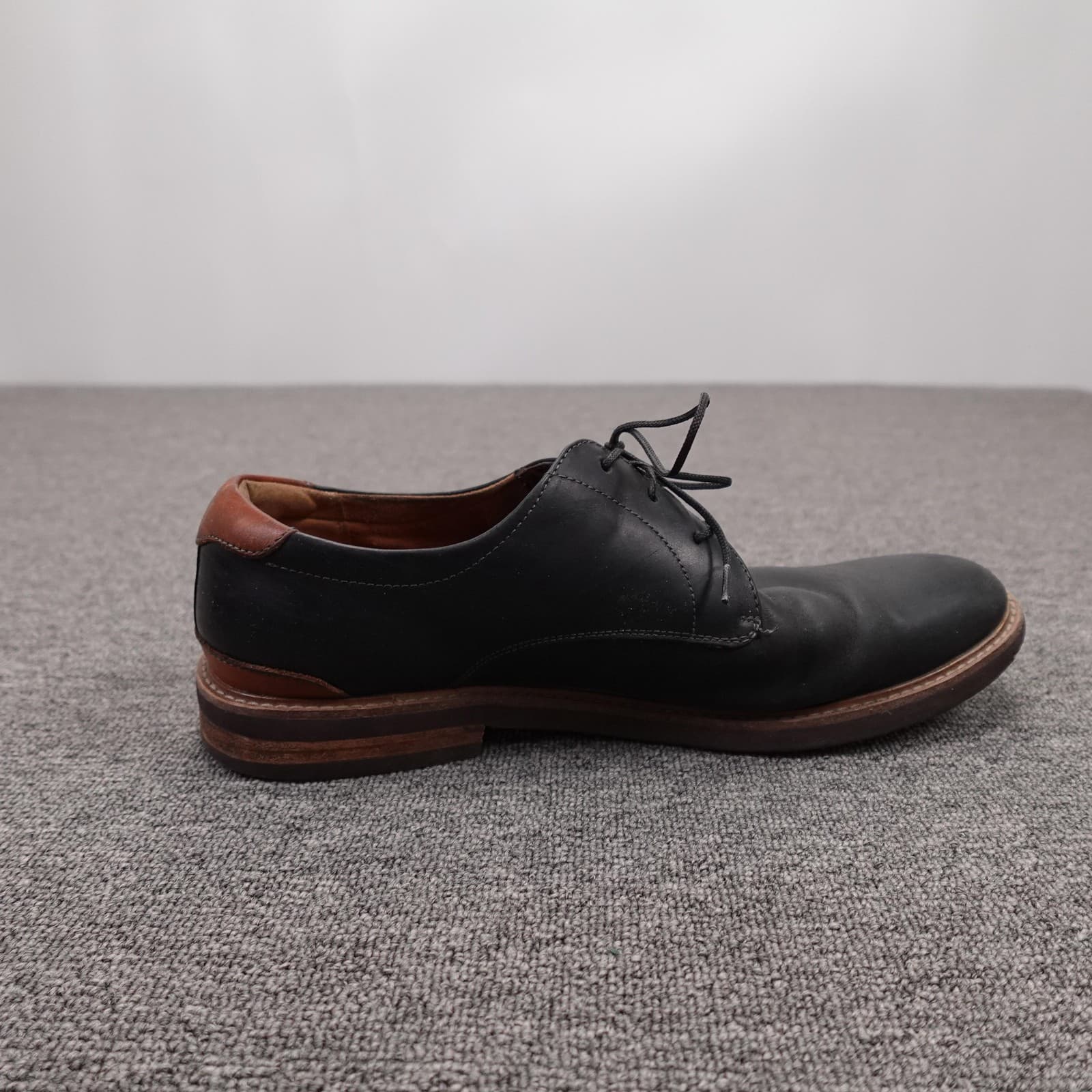 Florsheim Shoes Mens 10 Black Leather Derby Lace Up Dress Round Toe 14272-010 - Thumbnail 5