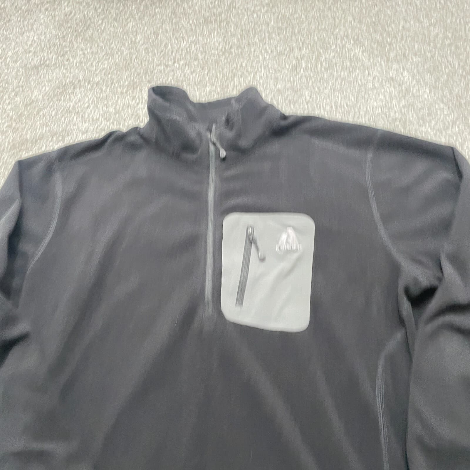 Eddie Bauer Sweater XLT Black 1/4 Zip First Ascent Hiking Fleece Mens READ - Thumbnail 2
