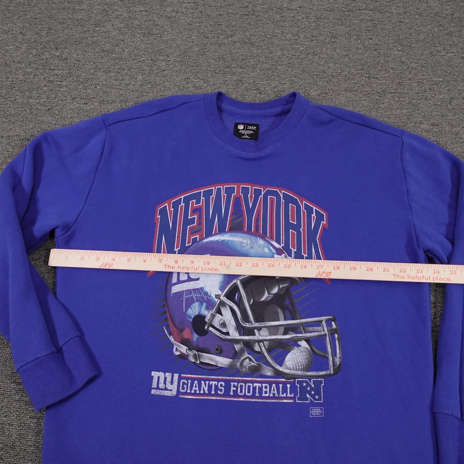 New York Giants Sweatshirt Mens Large Blue NFL Football Team Apparel Crewneck - Thumbnail 4
