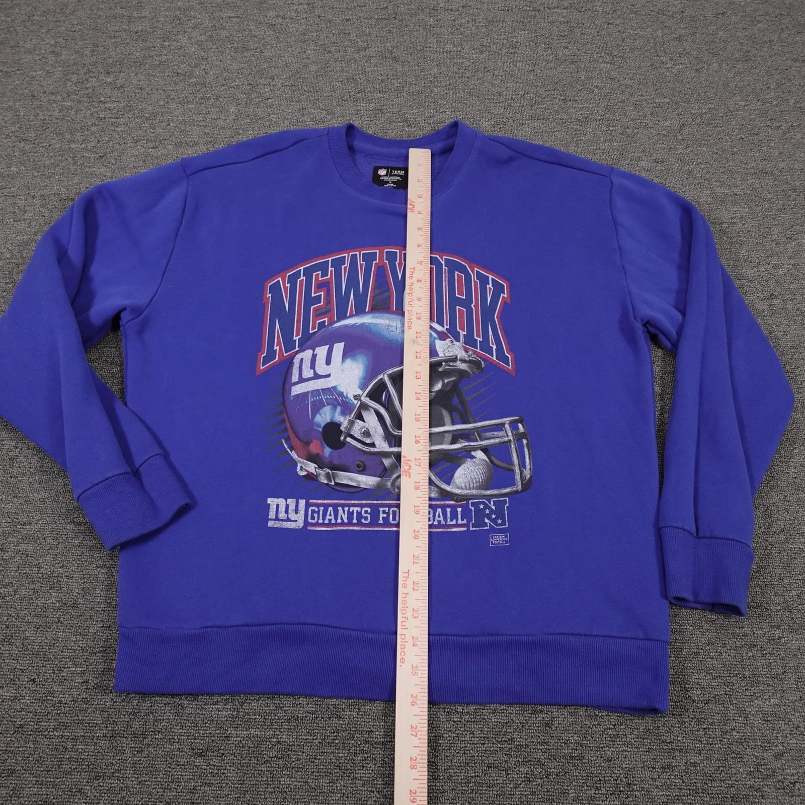 New York Giants Sweatshirt Mens Large Blue NFL Football Team Apparel Crewneck - Thumbnail 5