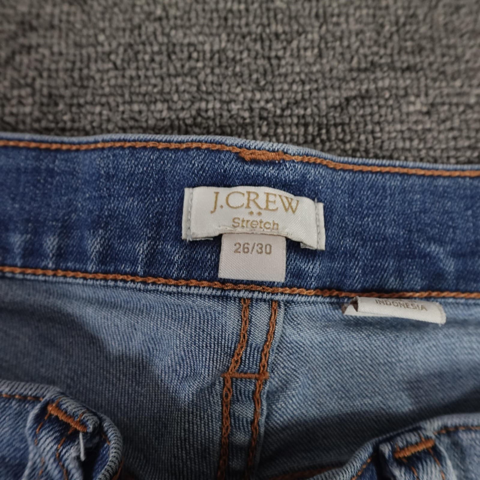 J.Crew Cutoff Shorts Womens 26/30 Blue Denim Stretch Raw Frayed Hem Casual - Thumbnail 3
