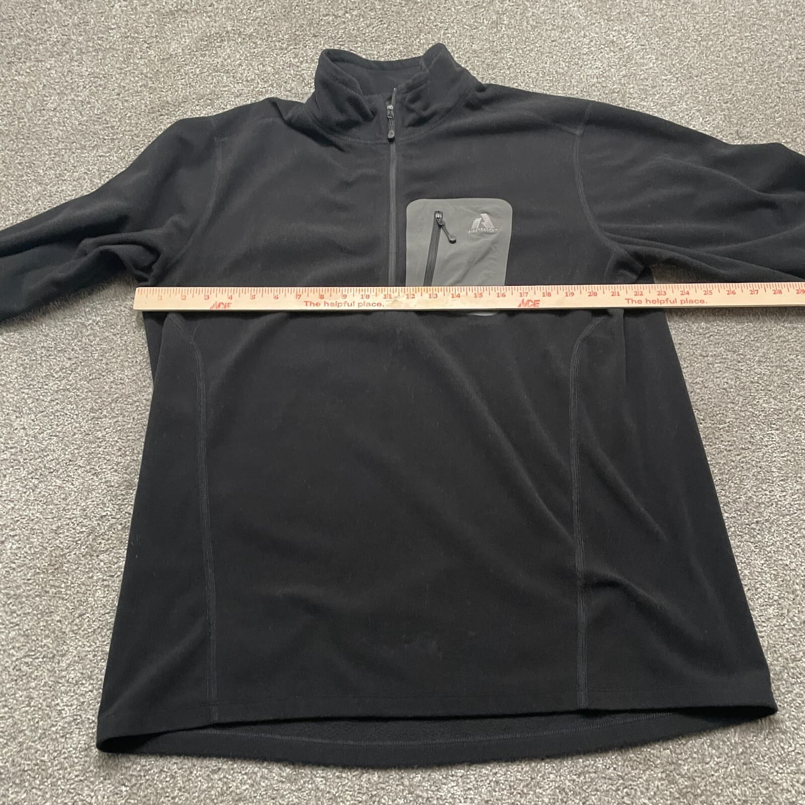 Eddie Bauer Sweater XLT Black 1/4 Zip First Ascent Hiking Fleece Mens READ - Thumbnail 6