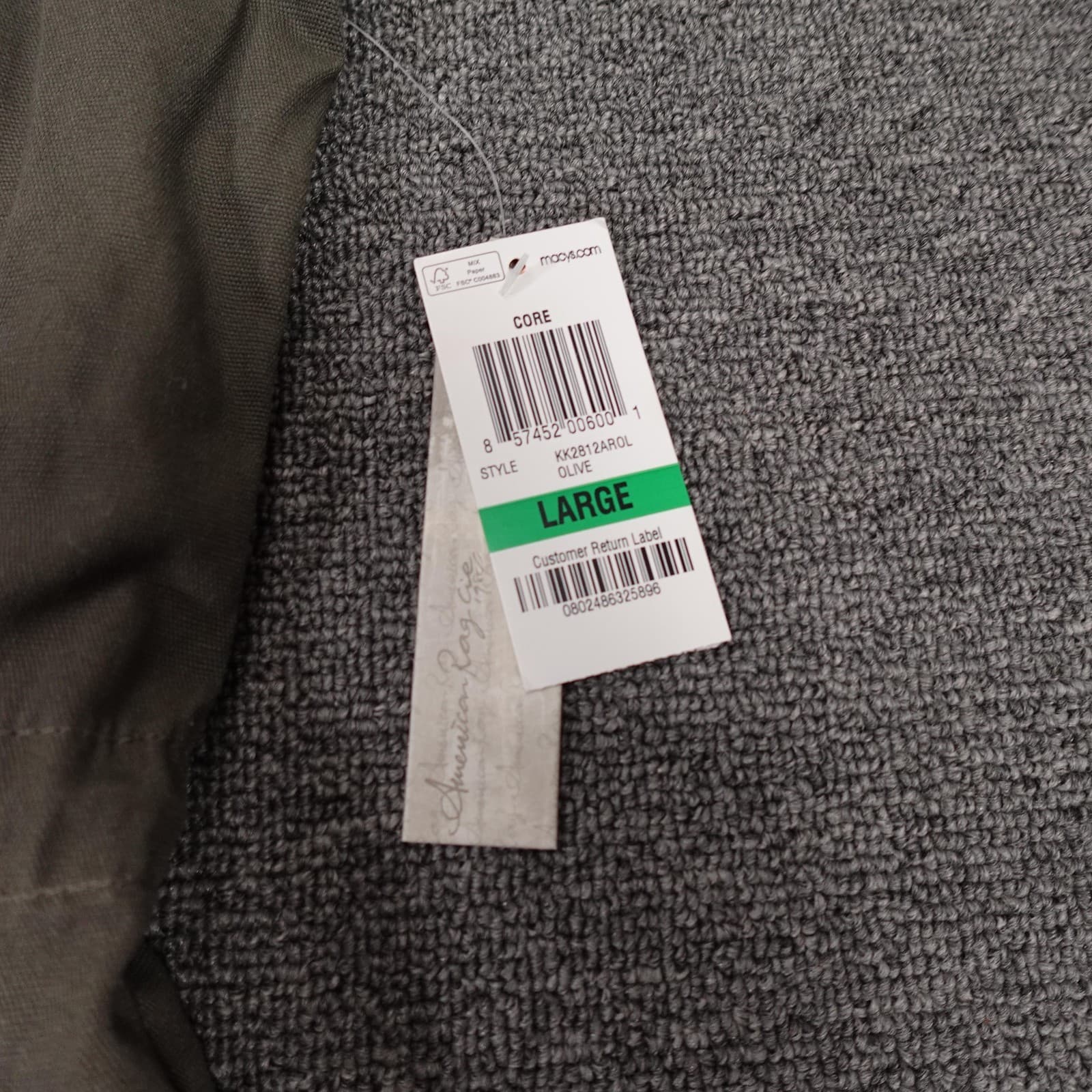 American Rag Cie Vest Juniors Large Green Anorak Twill Utility Full Zip Pockets - Thumbnail 2