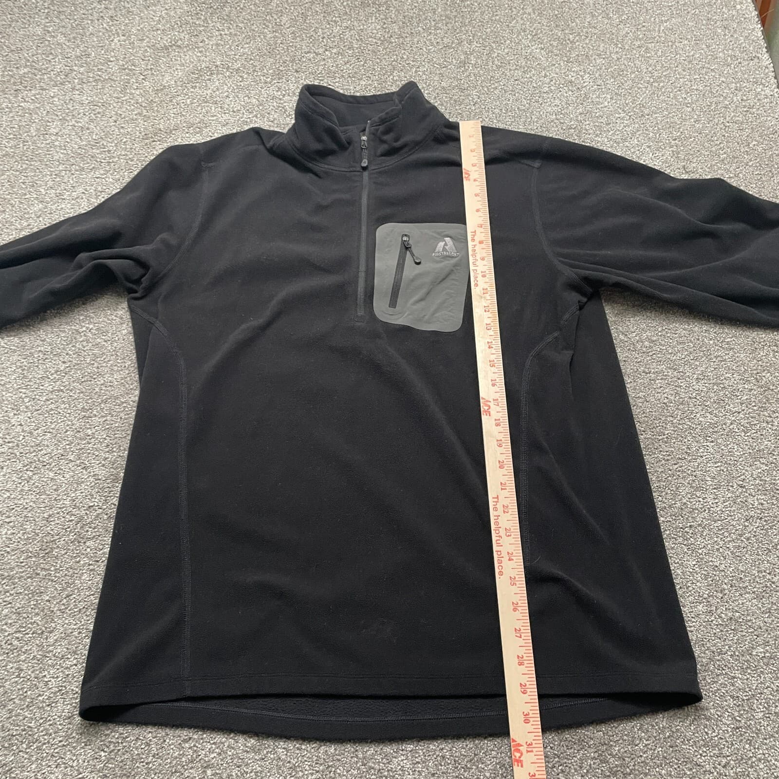 Eddie Bauer Sweater XLT Black 1/4 Zip First Ascent Hiking Fleece Mens READ - Thumbnail 7