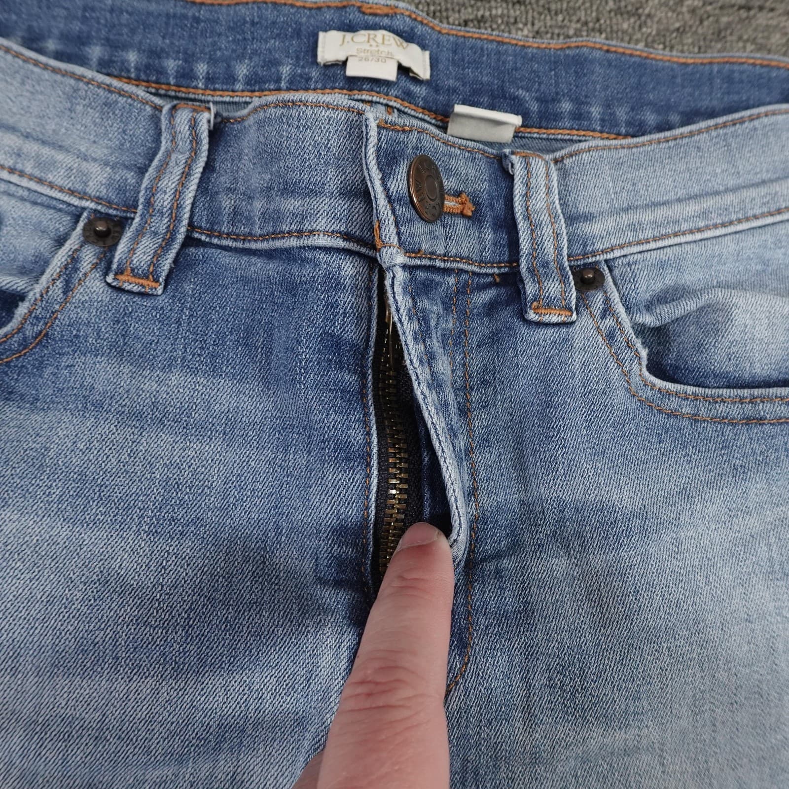 J.Crew Cutoff Shorts Womens 26/30 Blue Denim Stretch Raw Frayed Hem Casual - Thumbnail 2