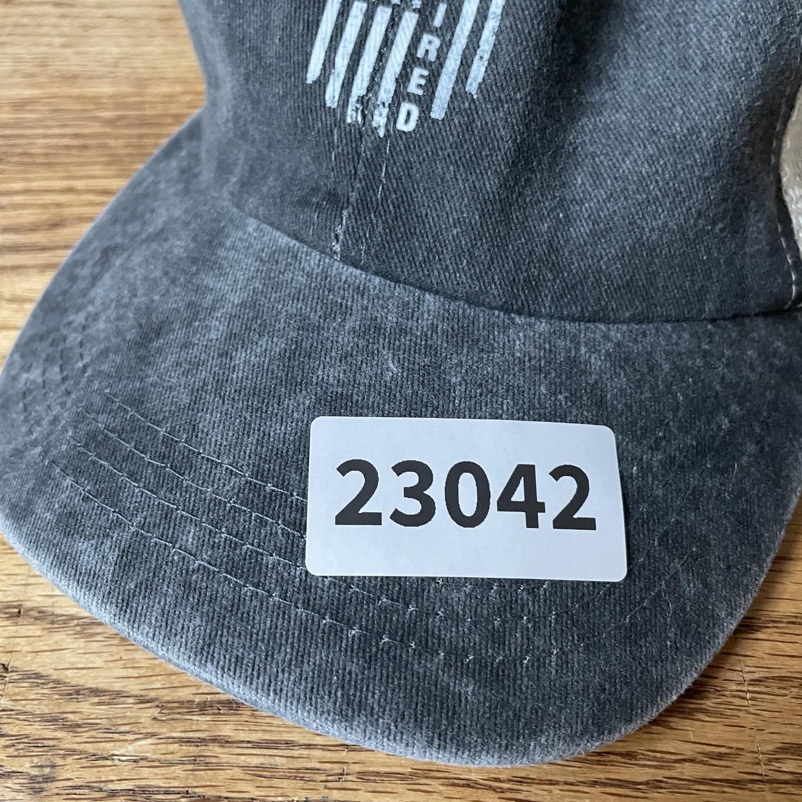 US Air Force Retired Hat Cap Strap Back Gray White Trucker Mesh Washed Mens Flag - Thumbnail 6