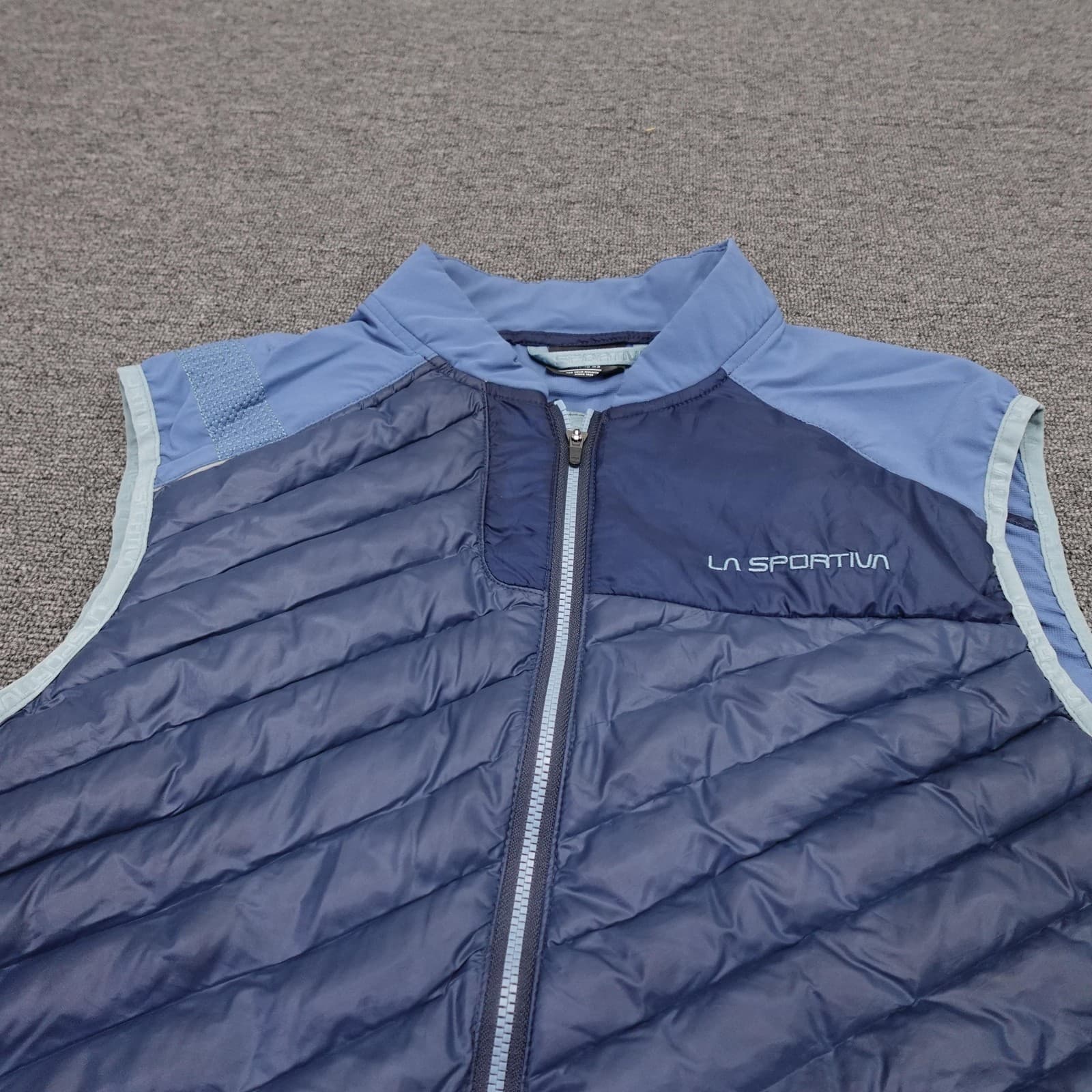 La Sportiva Cloud Vest Mens Small Blue Quilted Insulated Full Zip Lightweight - Thumbnail 2