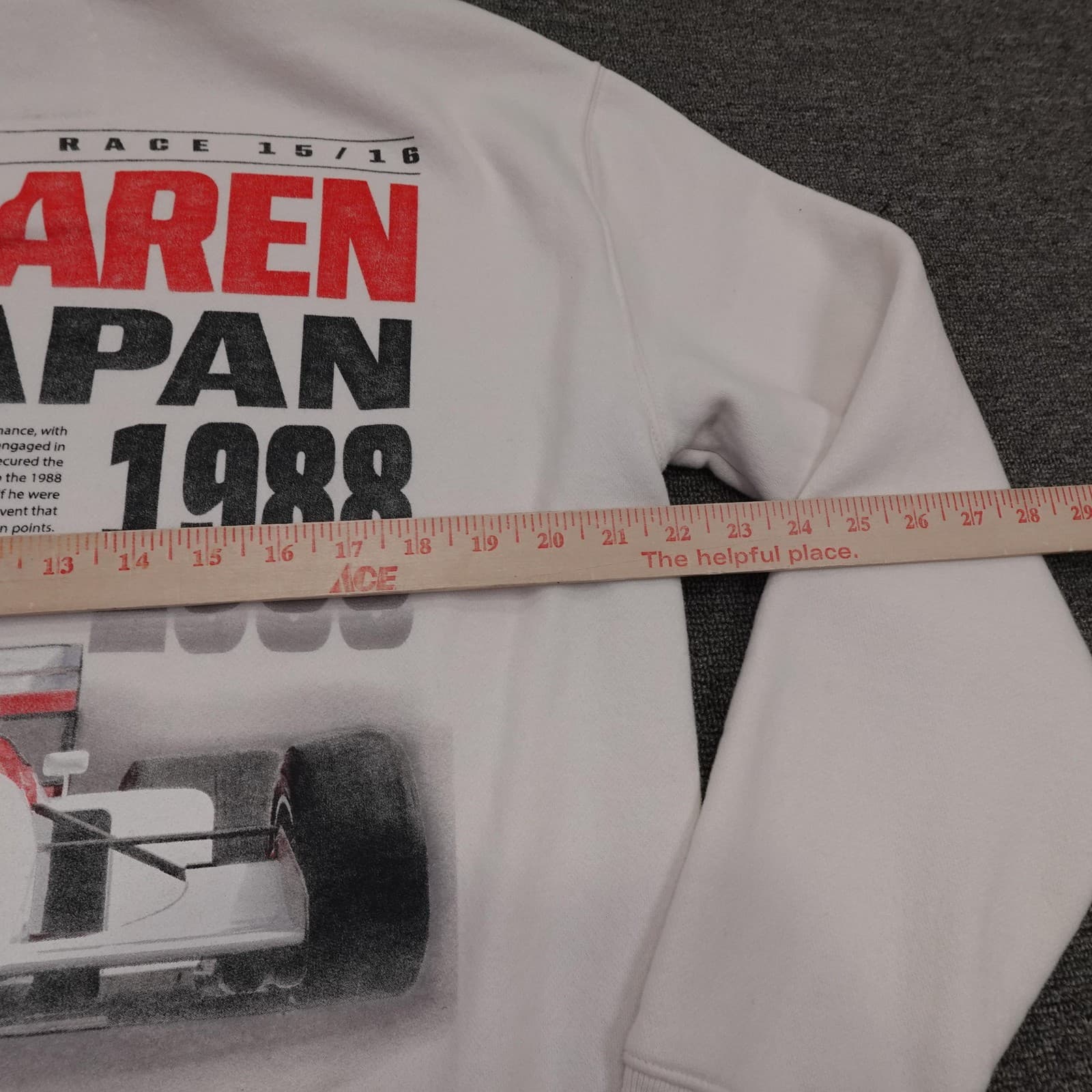 McLaren Formula 1 Sweatshirt Mens Medium White Racing Pullover Hoodie Hollister - Thumbnail 7