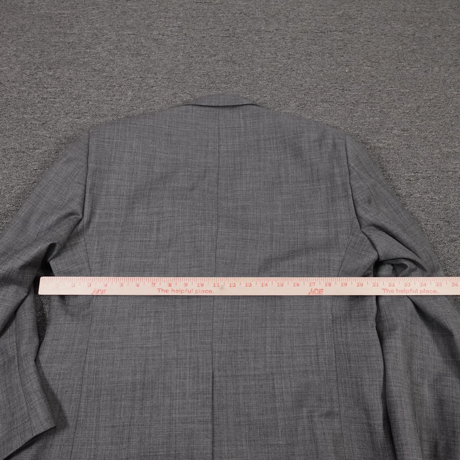 Chaps Blazer Mens 40S Gray Check Wool Suit Jacket 2 Button Business Formal - Thumbnail 7