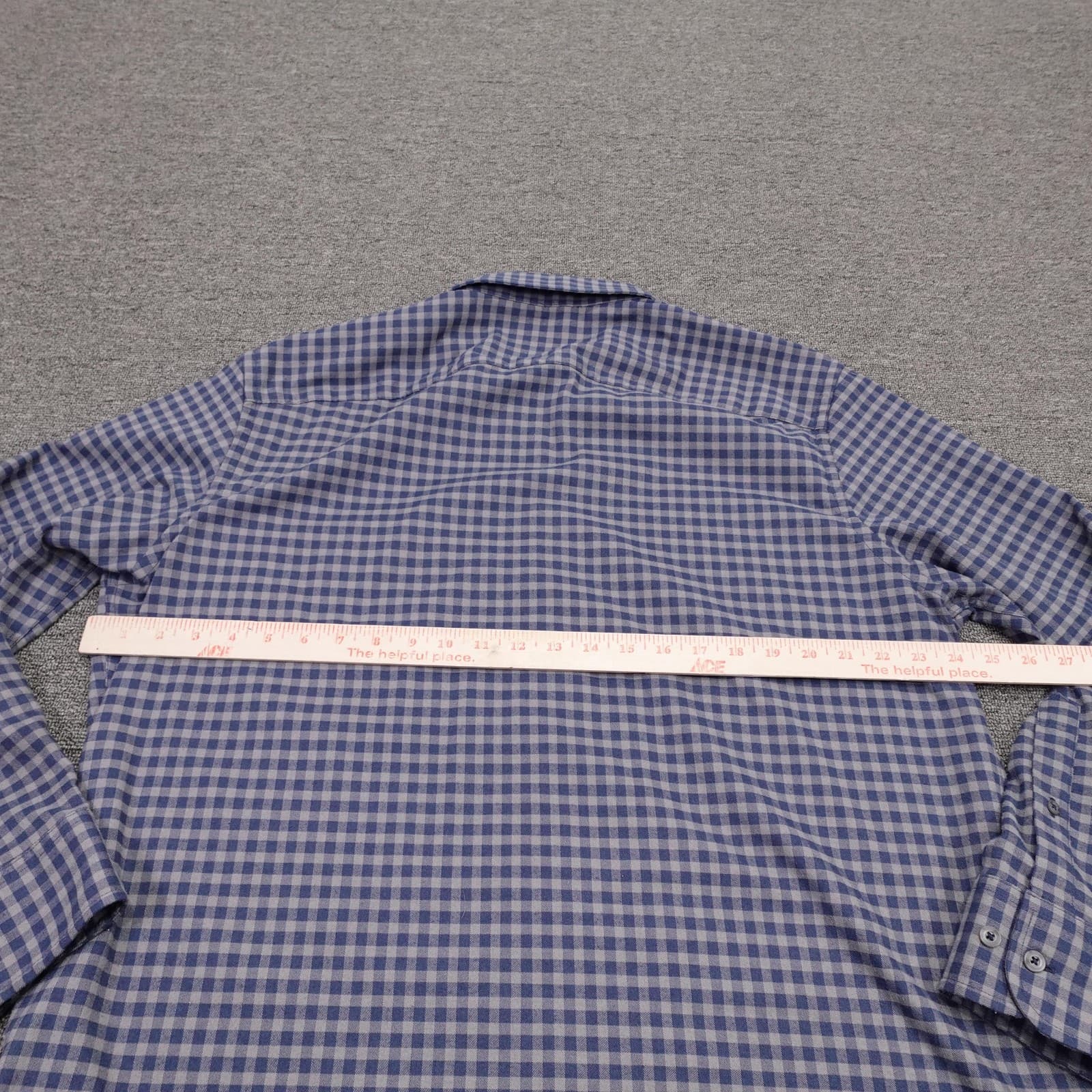 UNTUCKit Shirt Mens 2XL Blue Check Long Sleeve Button Down Stretch Casual Woven - Thumbnail 4