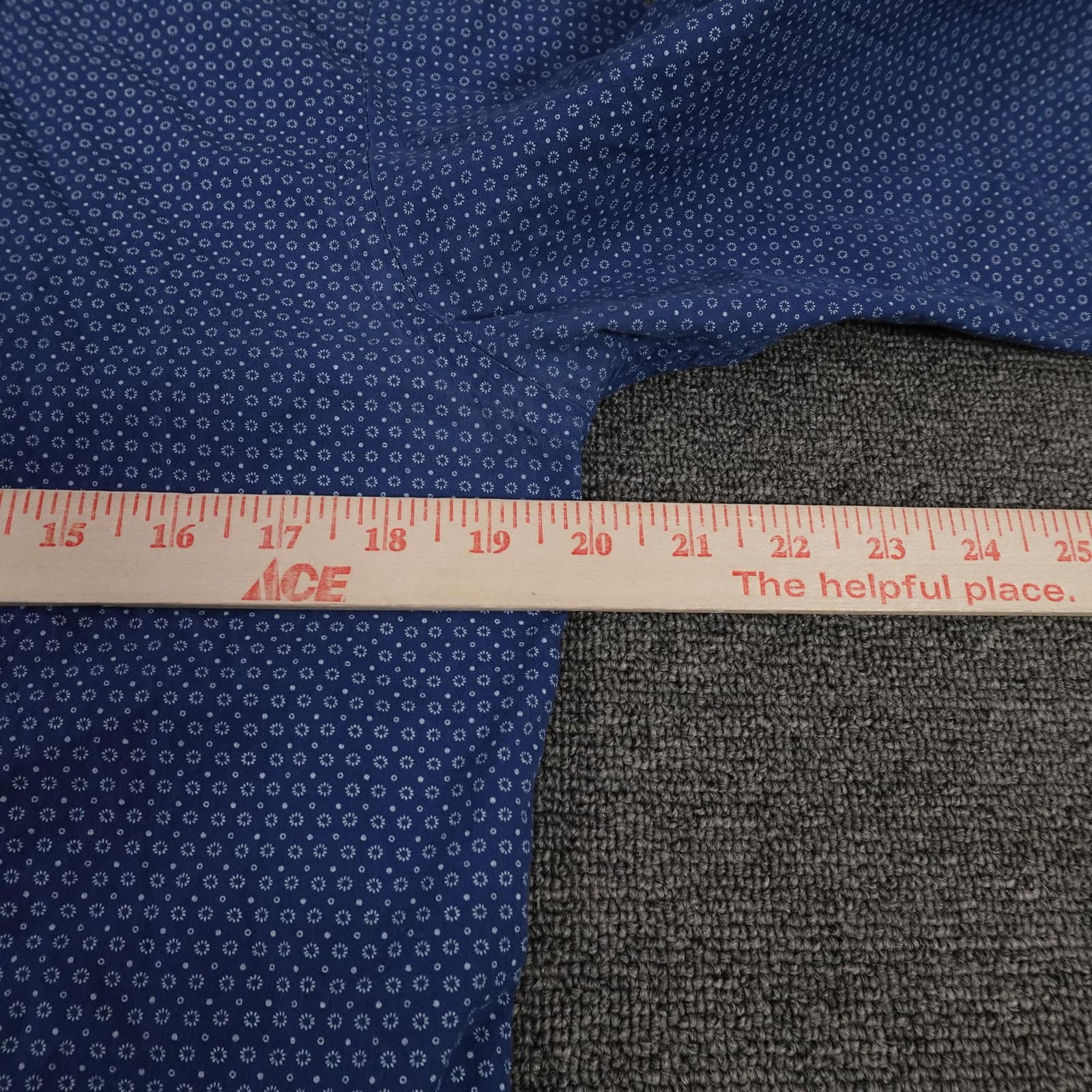 Ted Baker Endurance Dress Shirt Mens 15.5 Blue Geometric Slim Fit Long Sleeve - Thumbnail 5