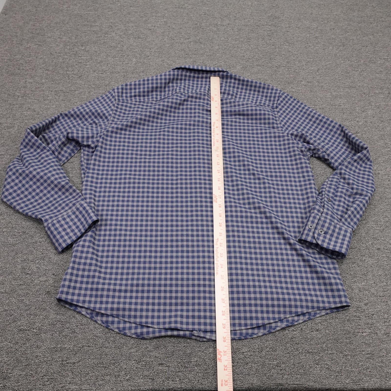 UNTUCKit Shirt Mens 2XL Blue Check Long Sleeve Button Down Stretch Casual Woven - Thumbnail 5
