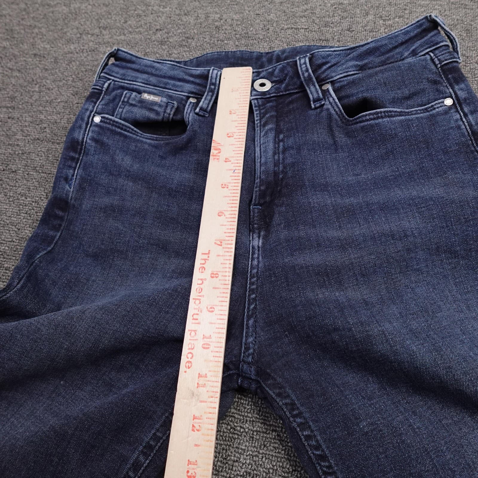 Pepe Jeans Willa Flare Jeans Womens 28 Blue Denim Med Wash High Rise 28x30 - Thumbnail 8