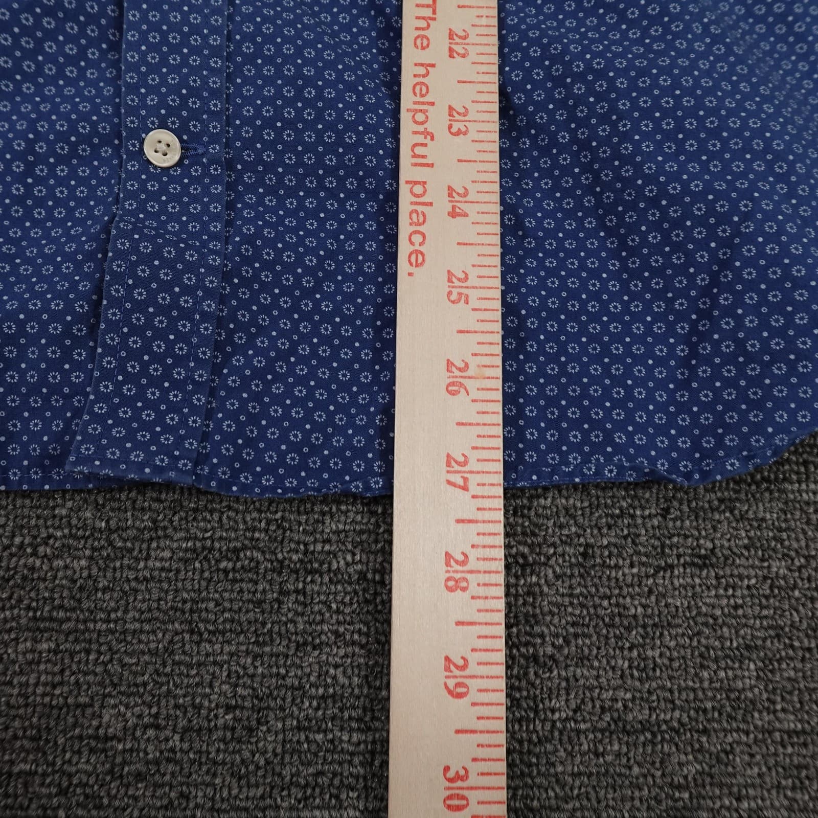 Ted Baker Endurance Dress Shirt Mens 15.5 Blue Geometric Slim Fit Long Sleeve - Thumbnail 7