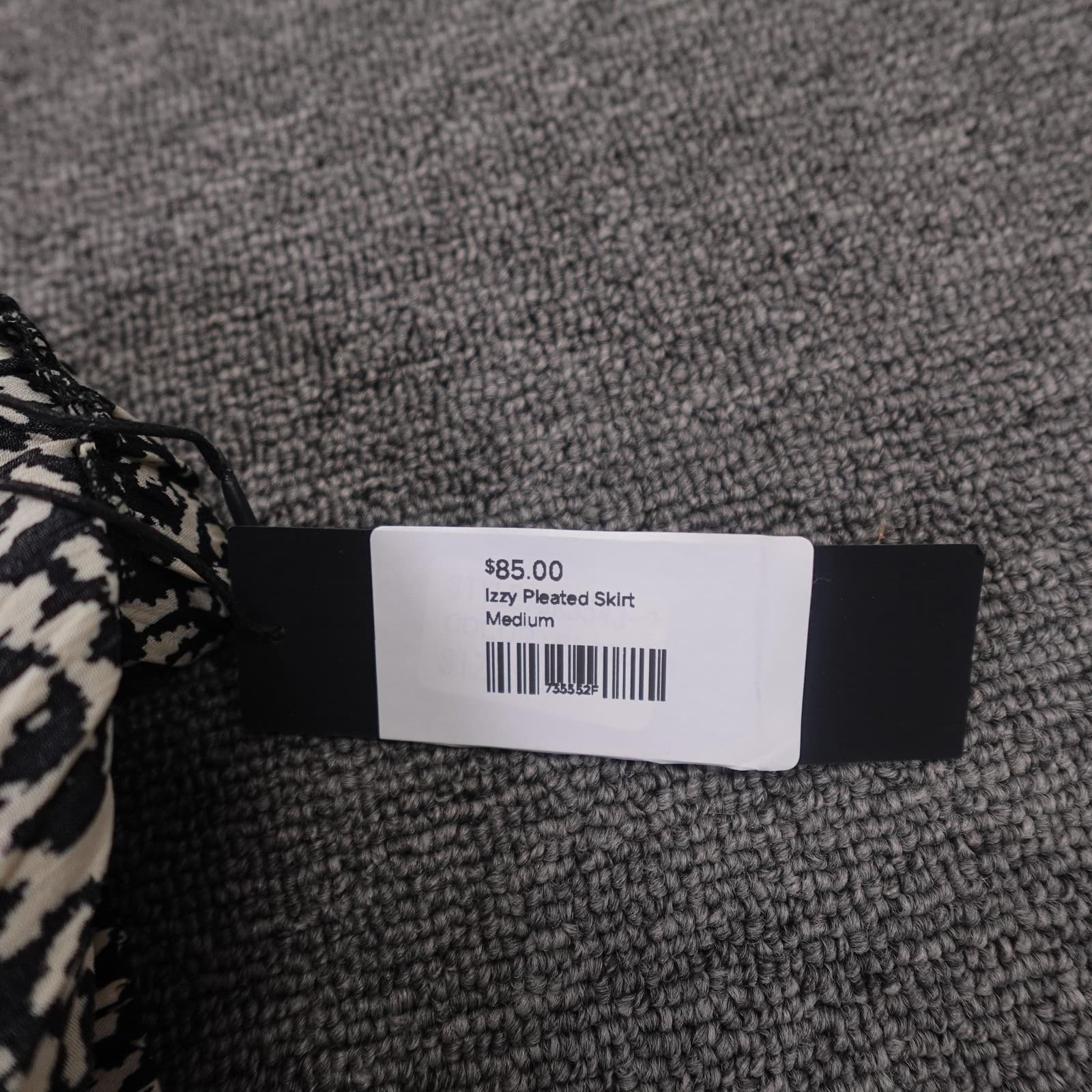 Lucy Paris Izzy Pleated Skirt Womens Medium Black Animal Print Midi Lightweight - Thumbnail 4
