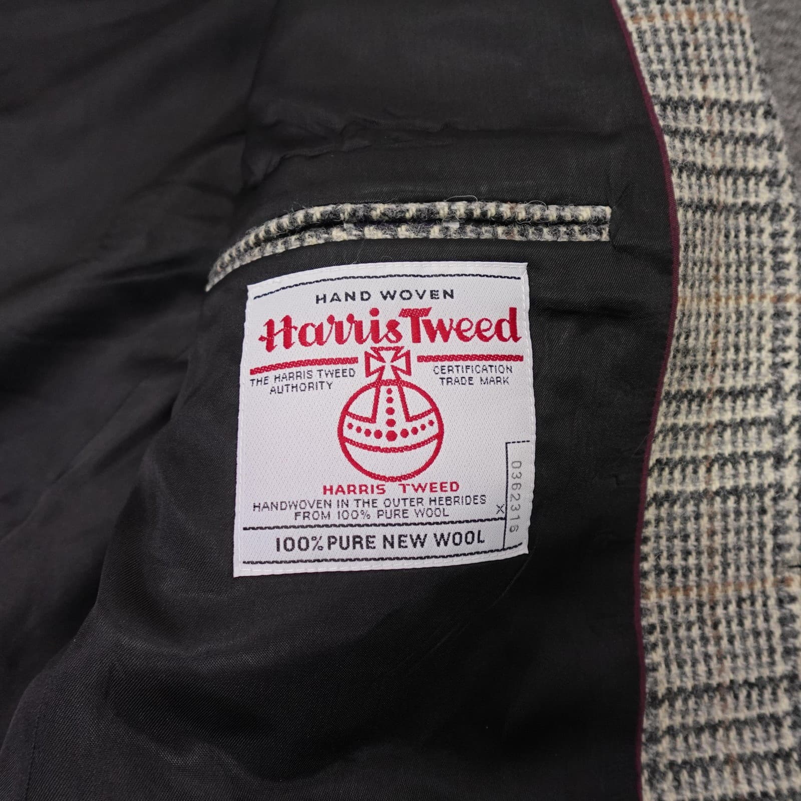 Lands' End Harris Tweed Blazer Mens 41R Gray Plaid Wool Sport Coat Jacket - Thumbnail 8