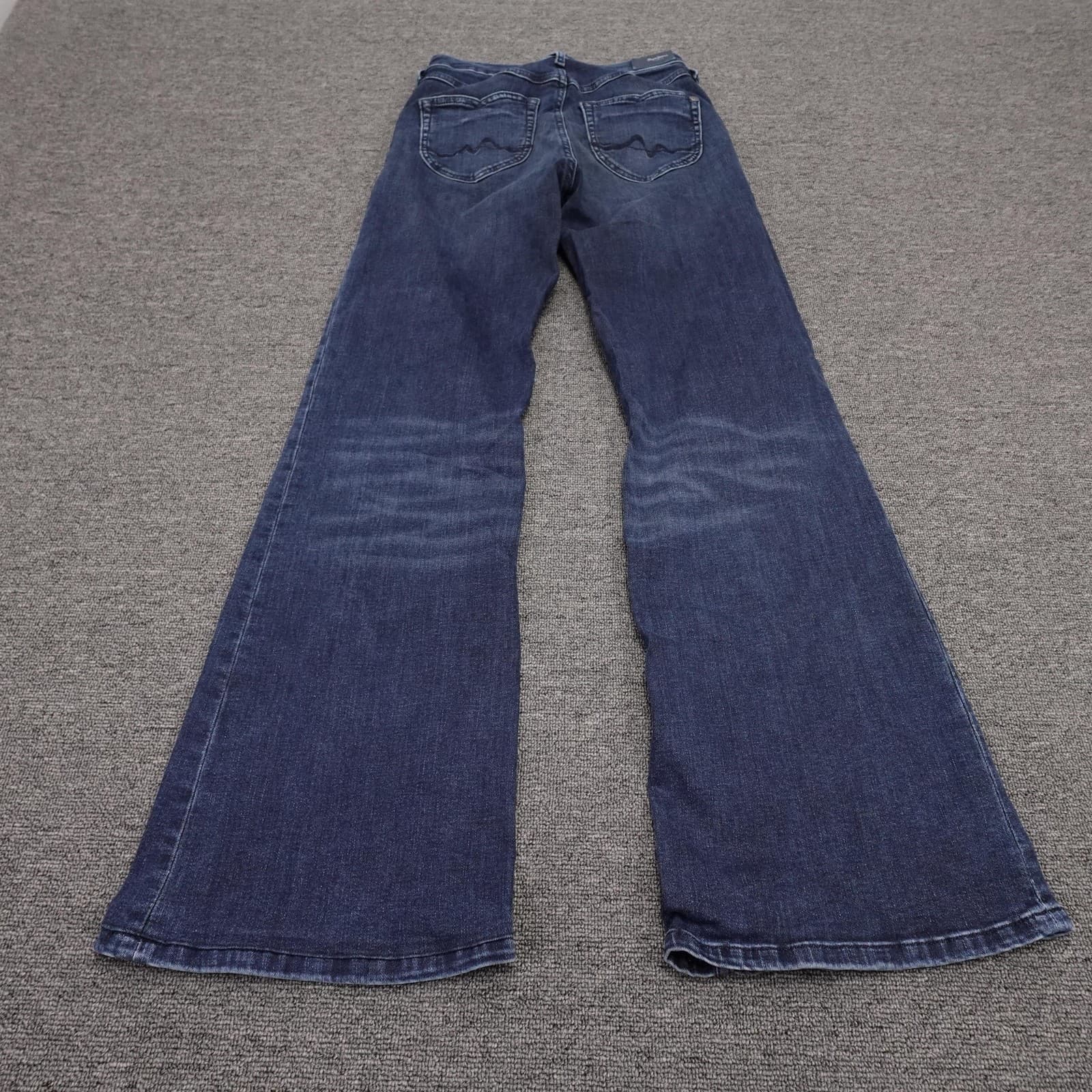 Pepe Jeans Willa Flare Jeans Womens 28 Blue Denim Med Wash High Rise 28x30 - Thumbnail 6