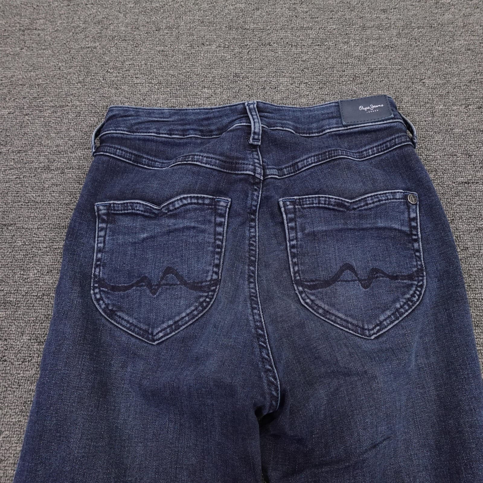 Pepe Jeans Willa Flare Jeans Womens 28 Blue Denim Med Wash High Rise 28x30 - Thumbnail 5