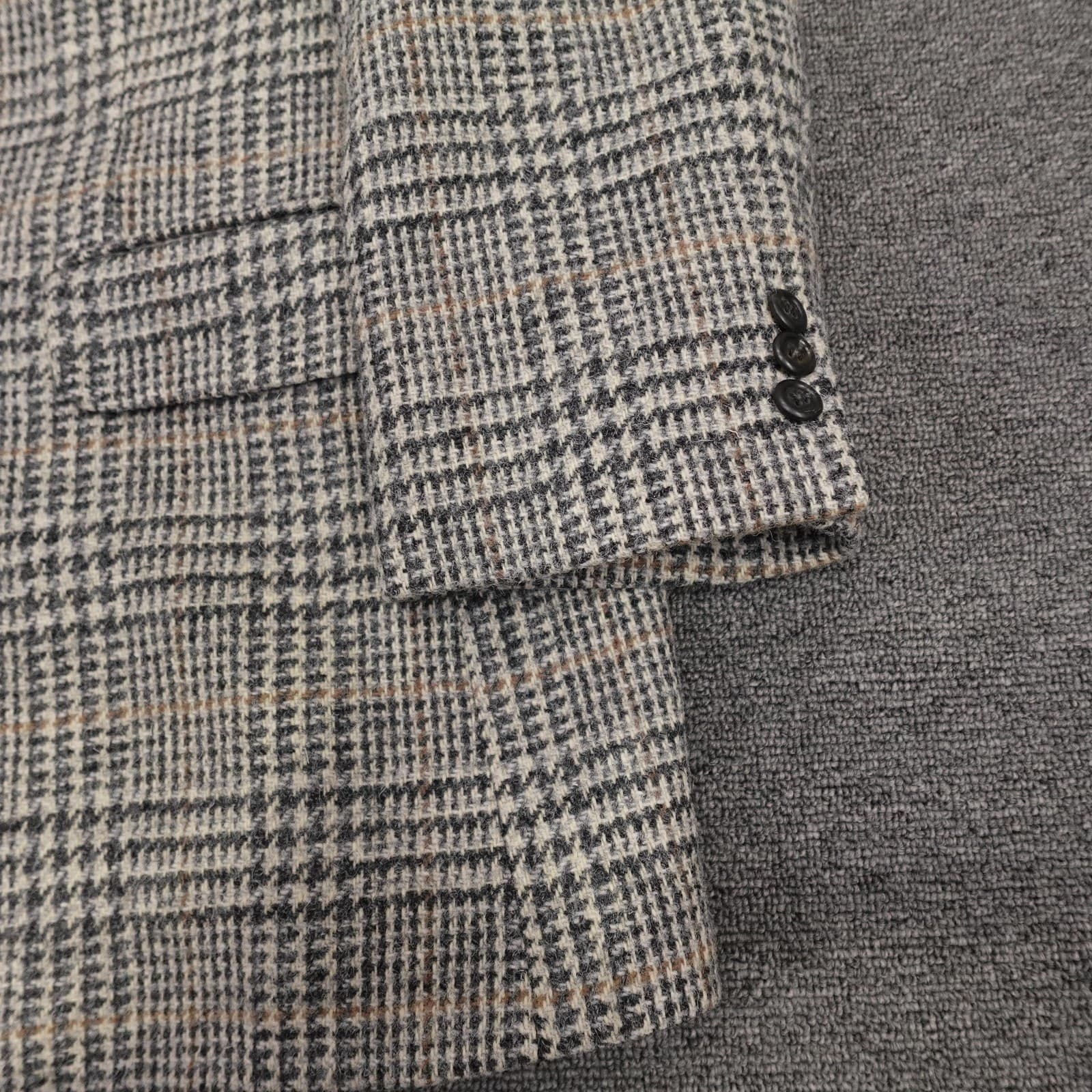 Lands' End Harris Tweed Blazer Mens 41R Gray Plaid Wool Sport Coat Jacket - Thumbnail 3