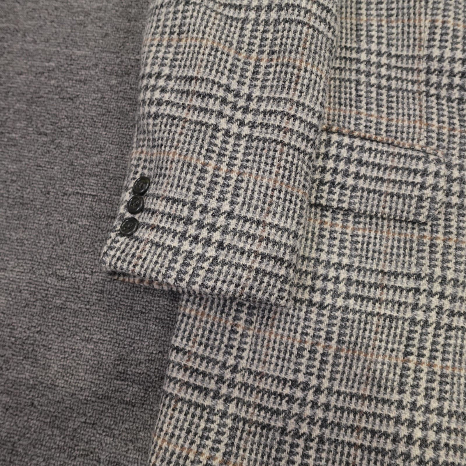 Lands' End Harris Tweed Blazer Mens 41R Gray Plaid Wool Sport Coat Jacket - Thumbnail 4
