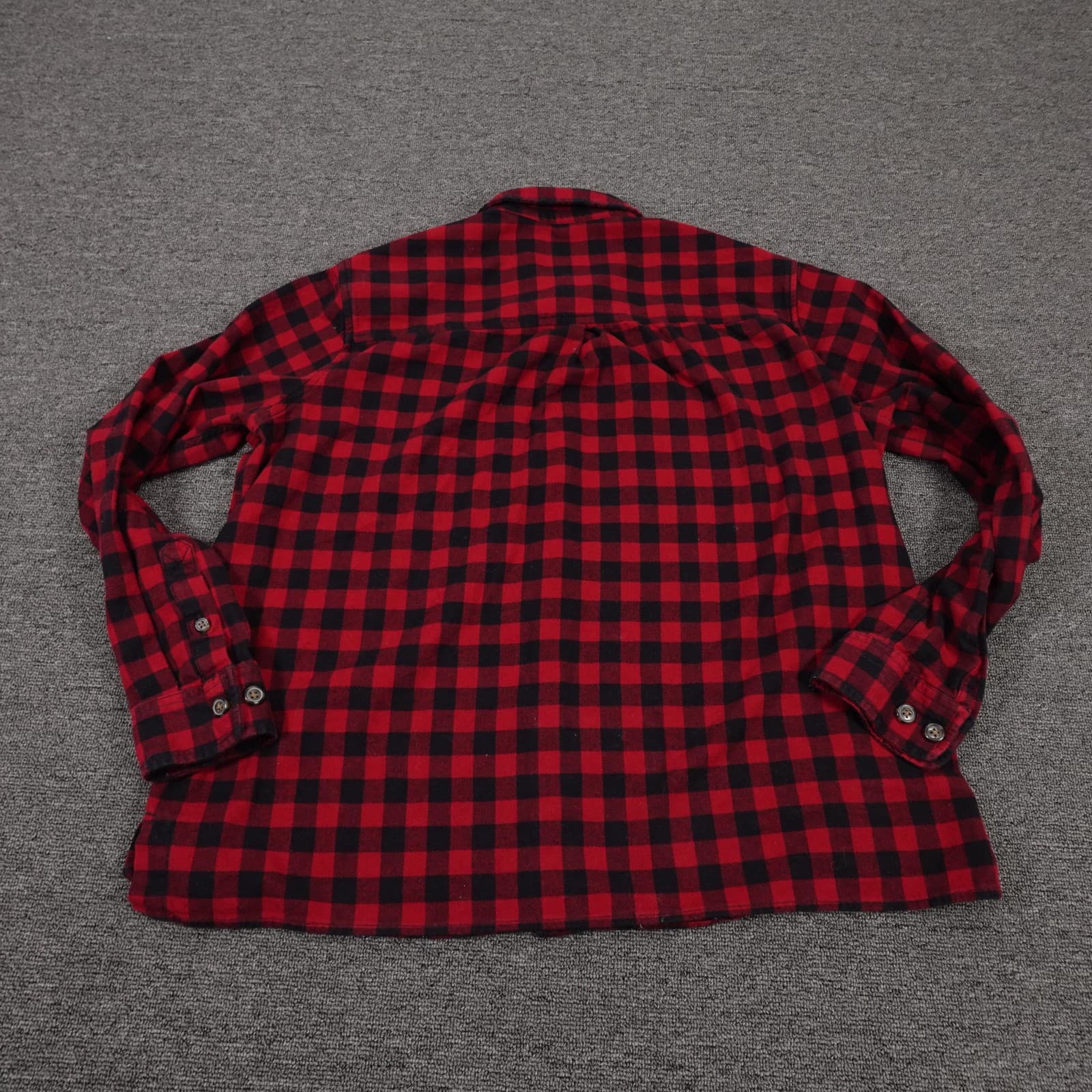 Carhartt Shirt Womens Large Red Plaid Flannel Rugged Flex Button Up Long Sleeve - Thumbnail 5