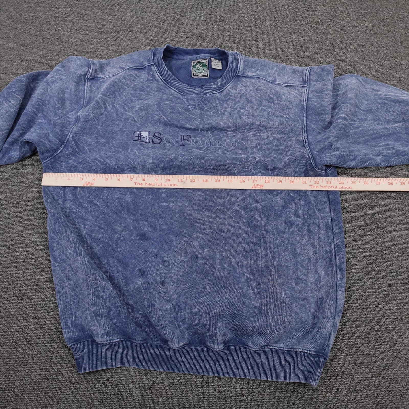 McIntosh & Seymour Sweatshirt Mens Large Blue San Francisco Graphic Fleece - Thumbnail 5