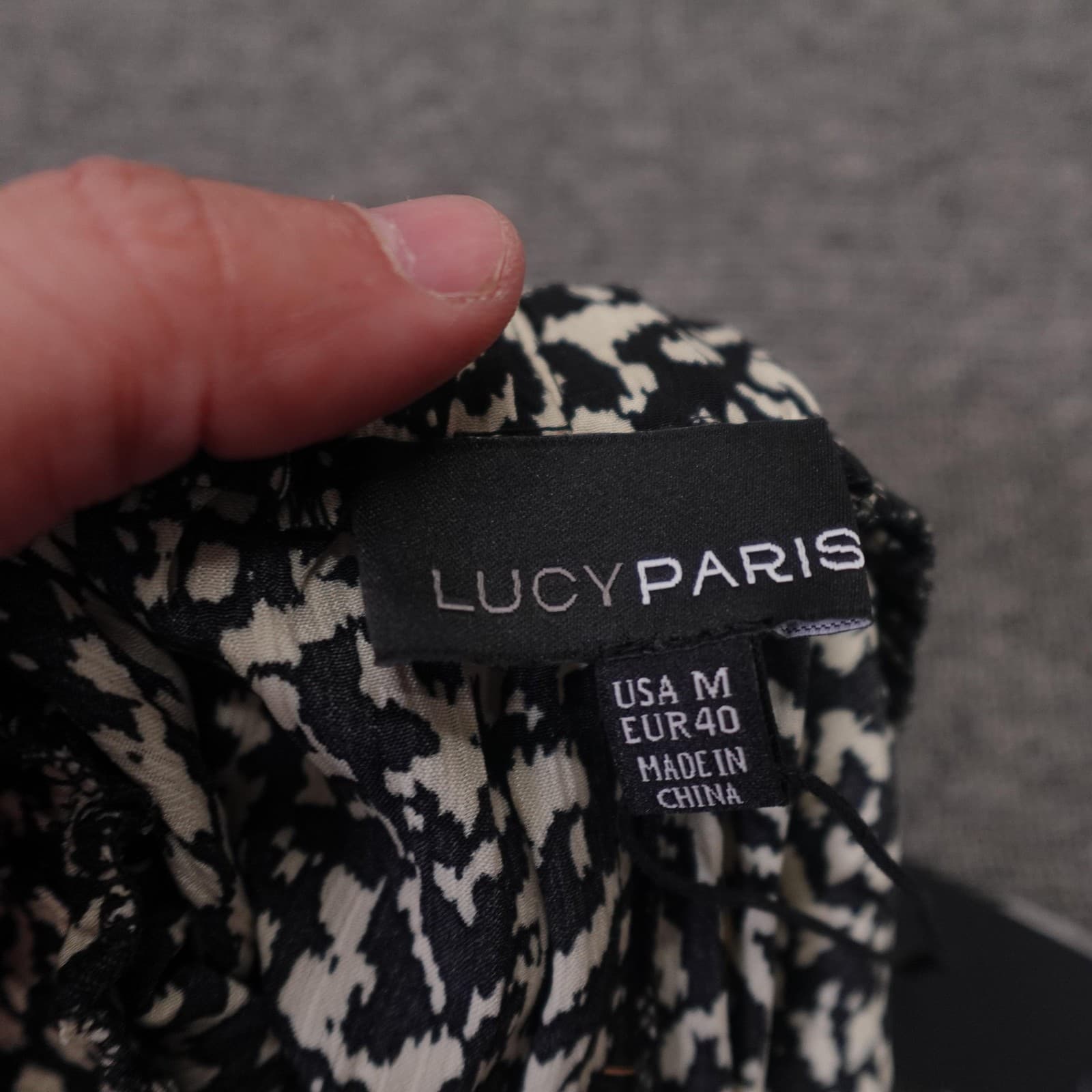 Lucy Paris Izzy Pleated Skirt Womens Medium Black Animal Print Midi Lightweight - Thumbnail 2