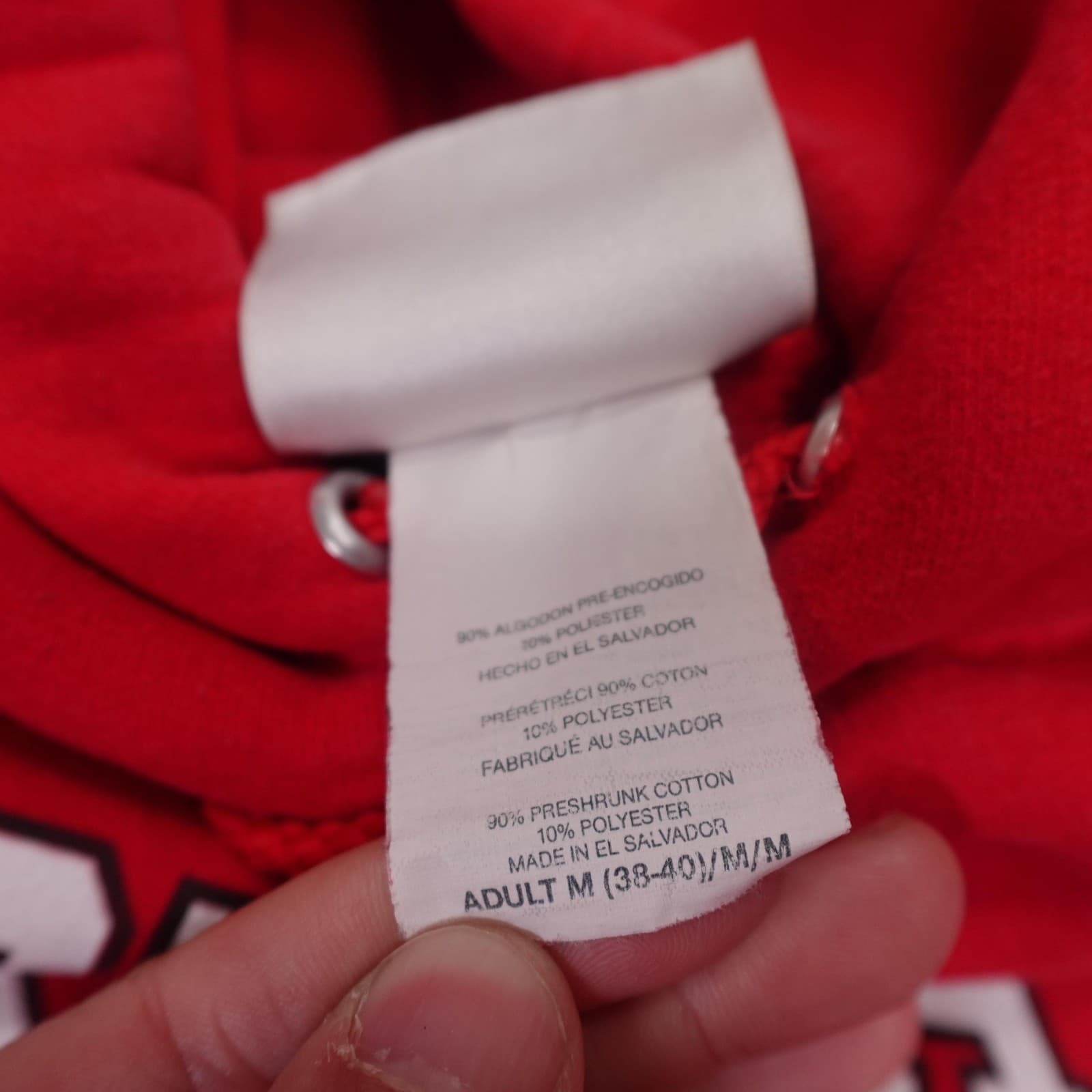 Maryland Terrapins Hoodie Mens Medium Red NCAA Football Hanes Sweatshirt - Thumbnail 5