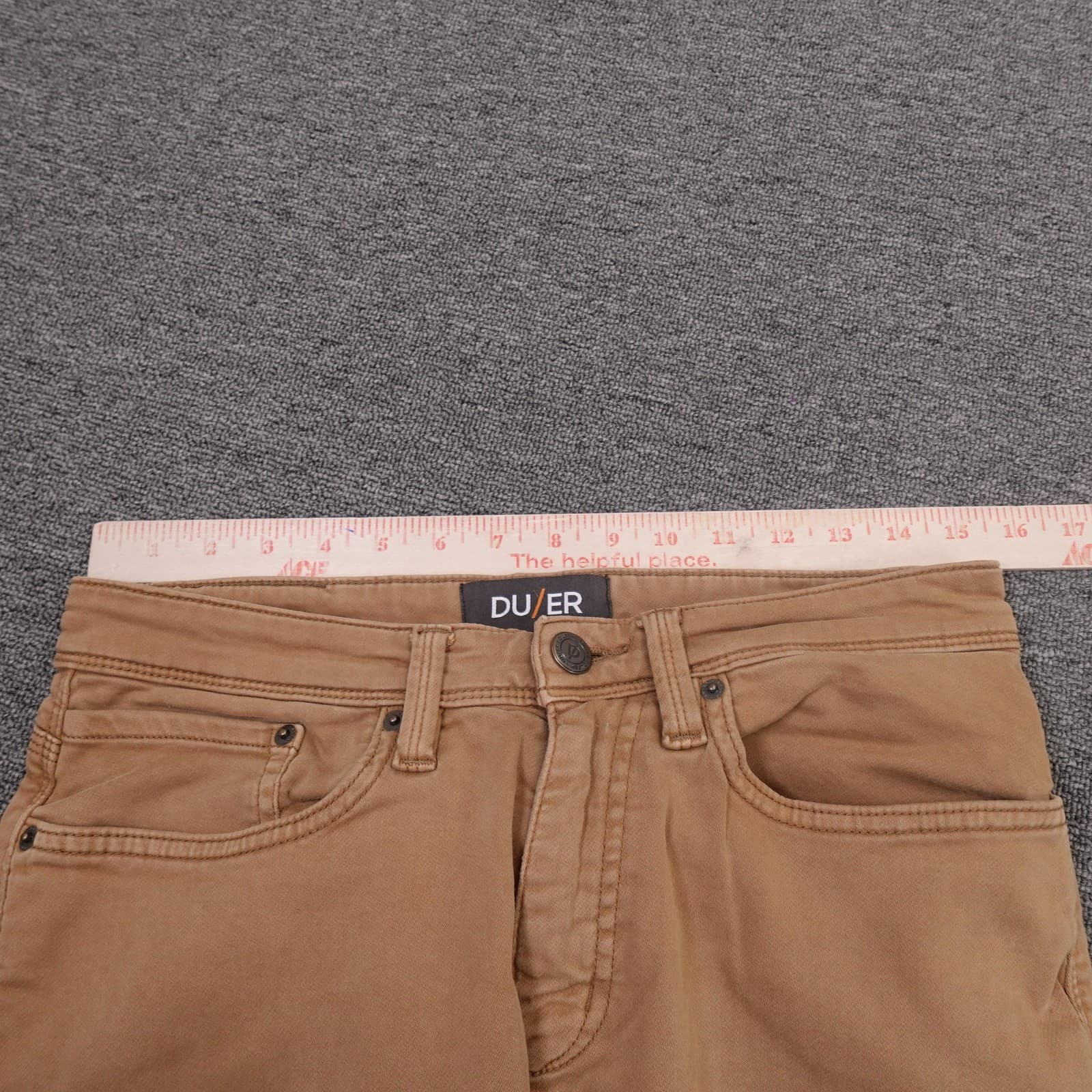 DUER N2X Relaxed Taper Jeans Mens 30x31 Beige 5 Pocket Denim Casual Pants - Thumbnail 7