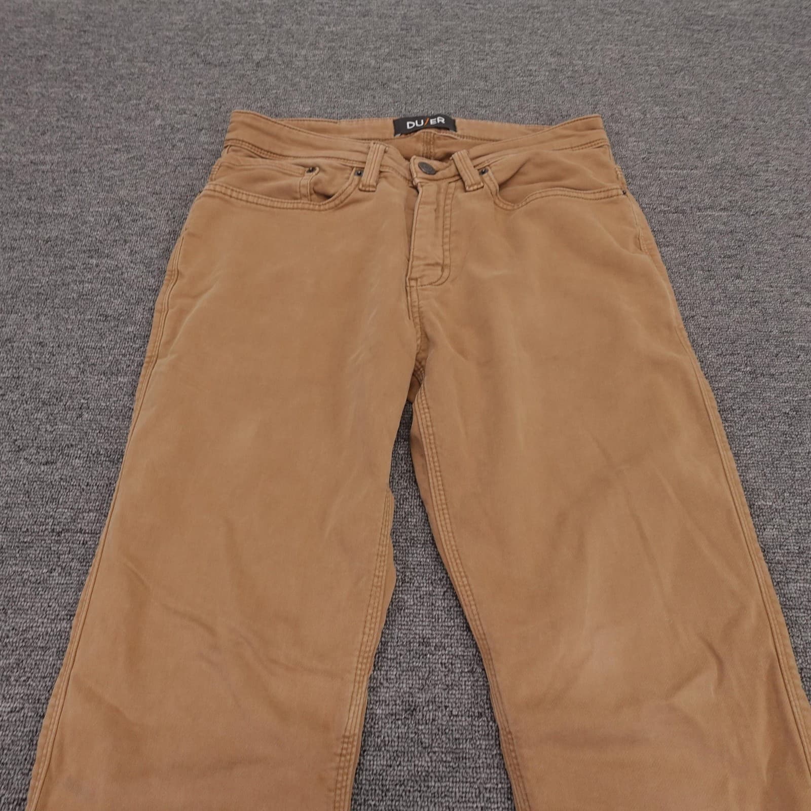 DUER N2X Relaxed Taper Jeans Mens 30x31 Beige 5 Pocket Denim Casual Pants - Thumbnail 2