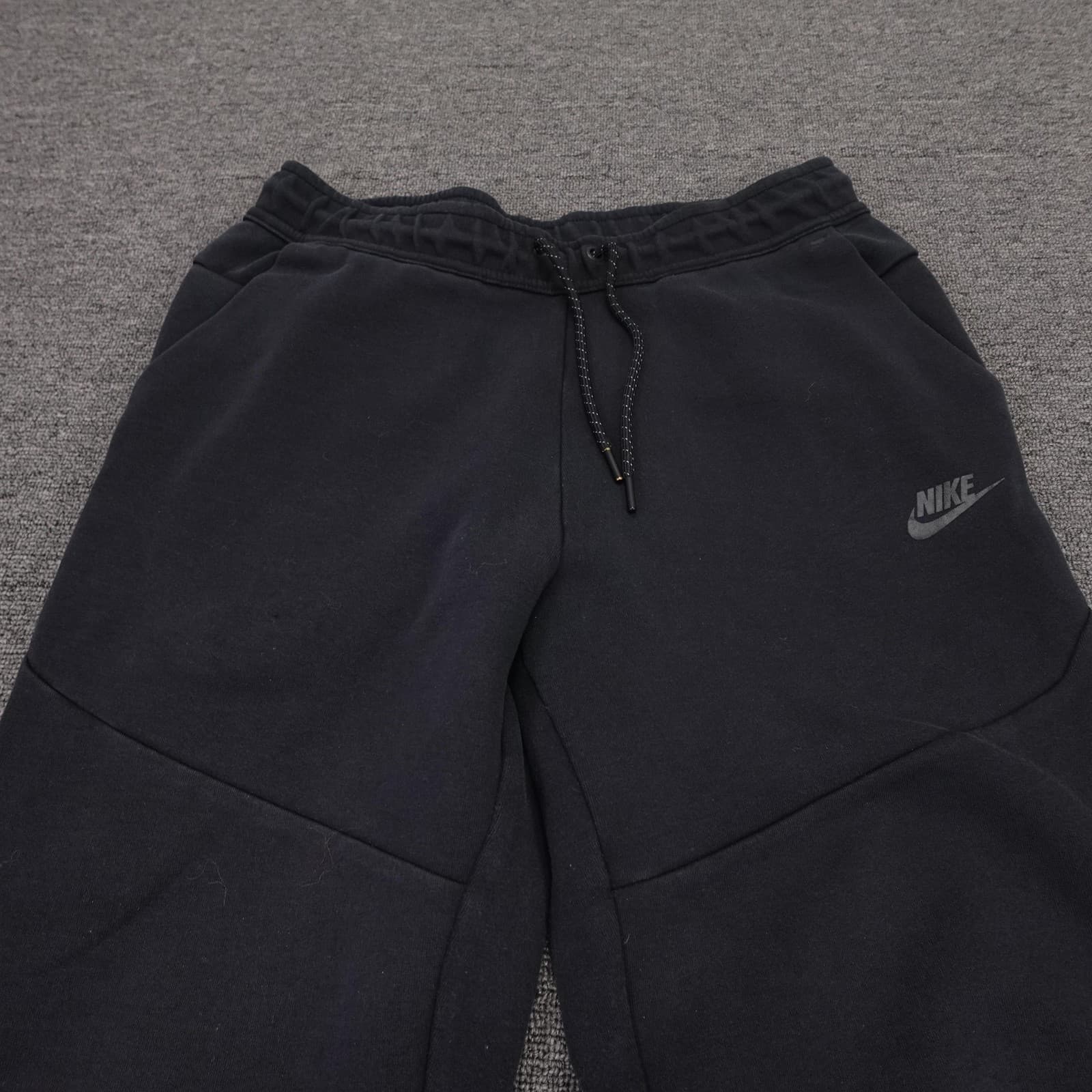 Nike Pants Mens Medium 32x29 Black Fleece Jogger Sweatpants Zip Pocket Athletic - Thumbnail 2