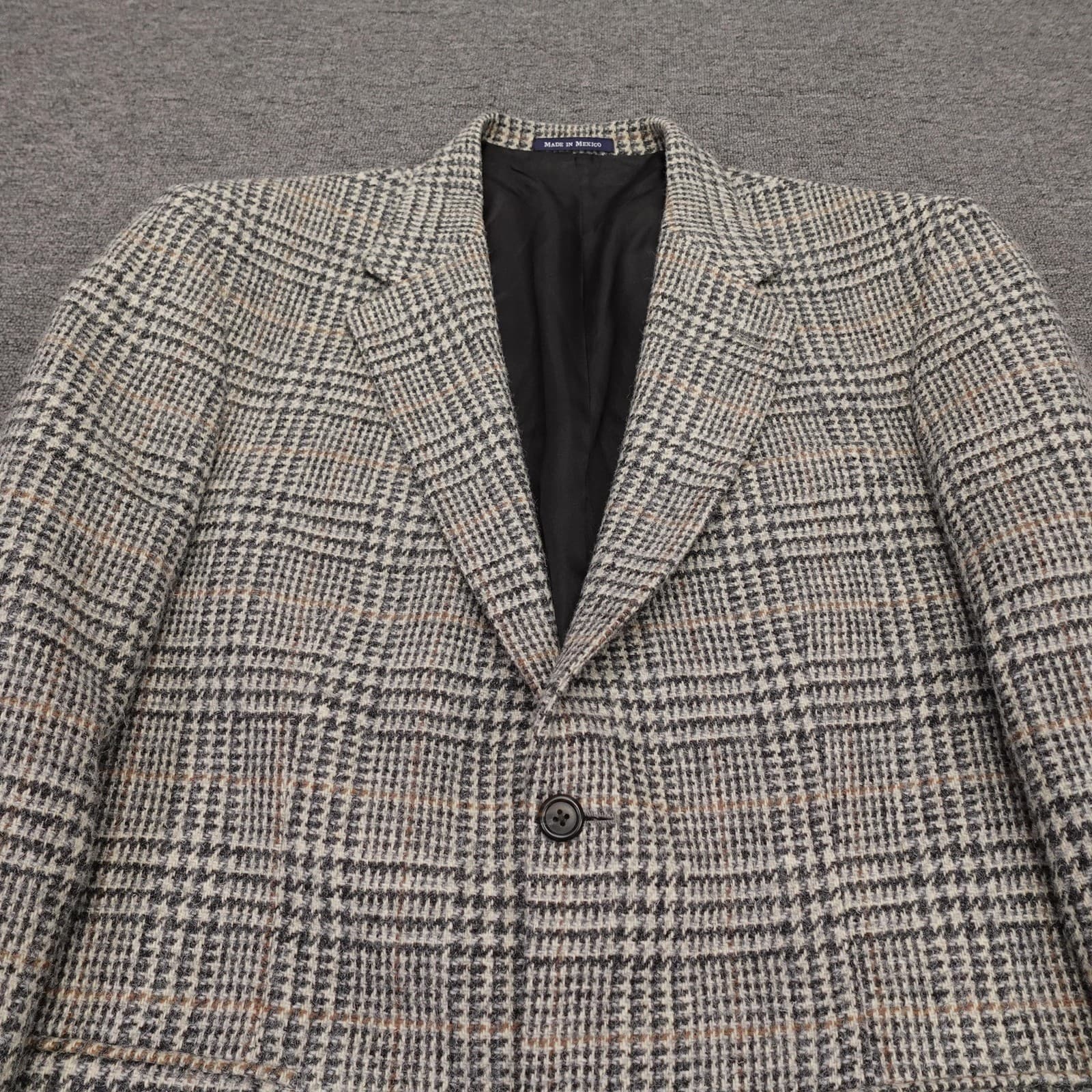 Lands' End Harris Tweed Blazer Mens 41R Gray Plaid Wool Sport Coat Jacket - Thumbnail 2