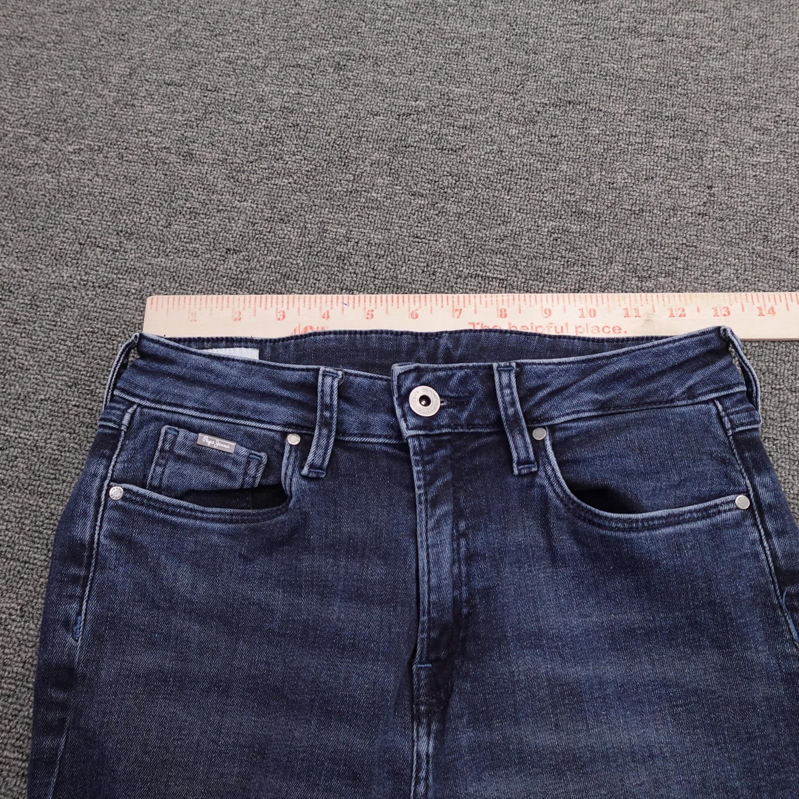 Pepe Jeans Willa Flare Jeans Womens 28 Blue Denim Med Wash High Rise 28x30 - Thumbnail 7