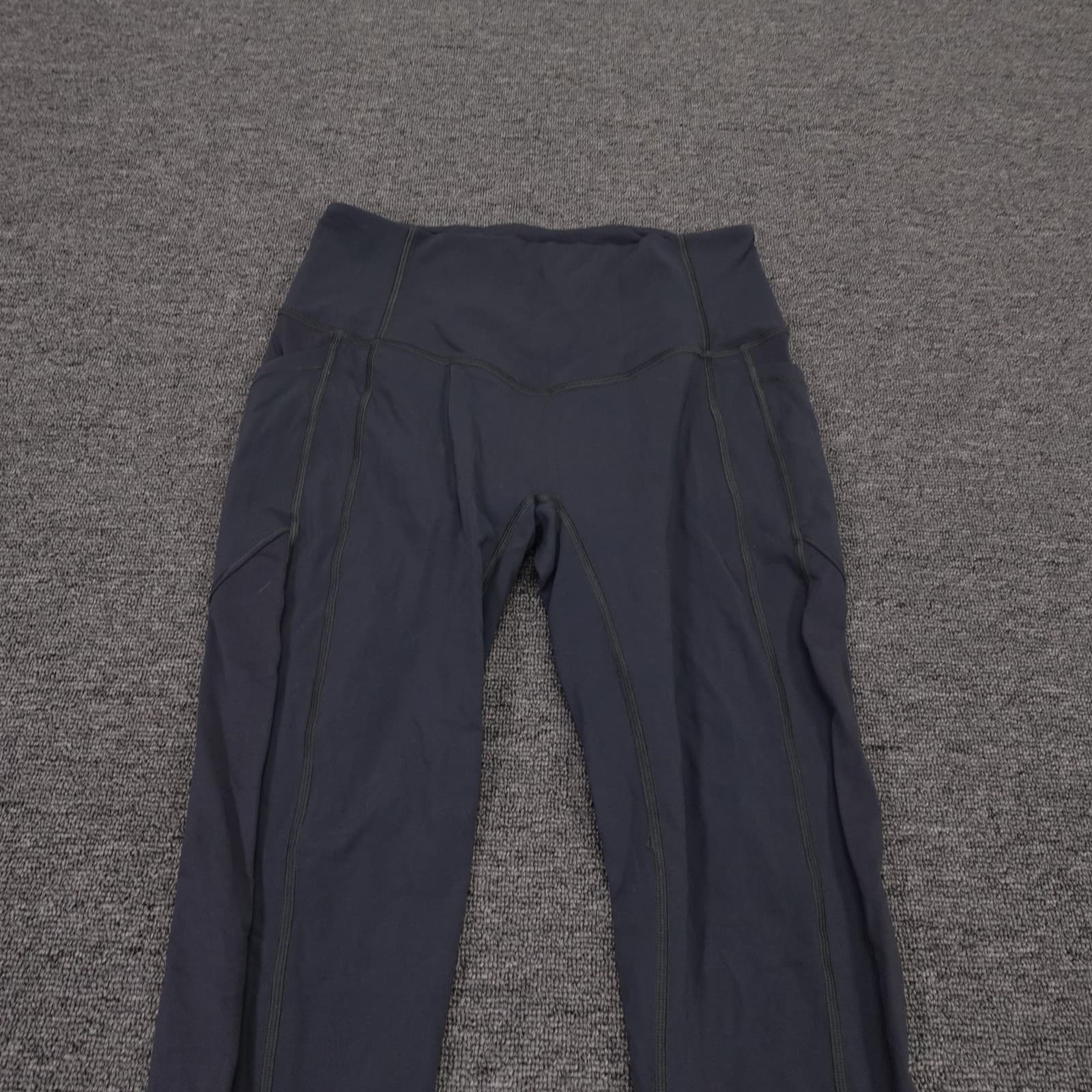 Lululemon Leggings Womens 8 Gray High Rise Ankle 25 Side Pocket Yoga Athletic - Thumbnail 2