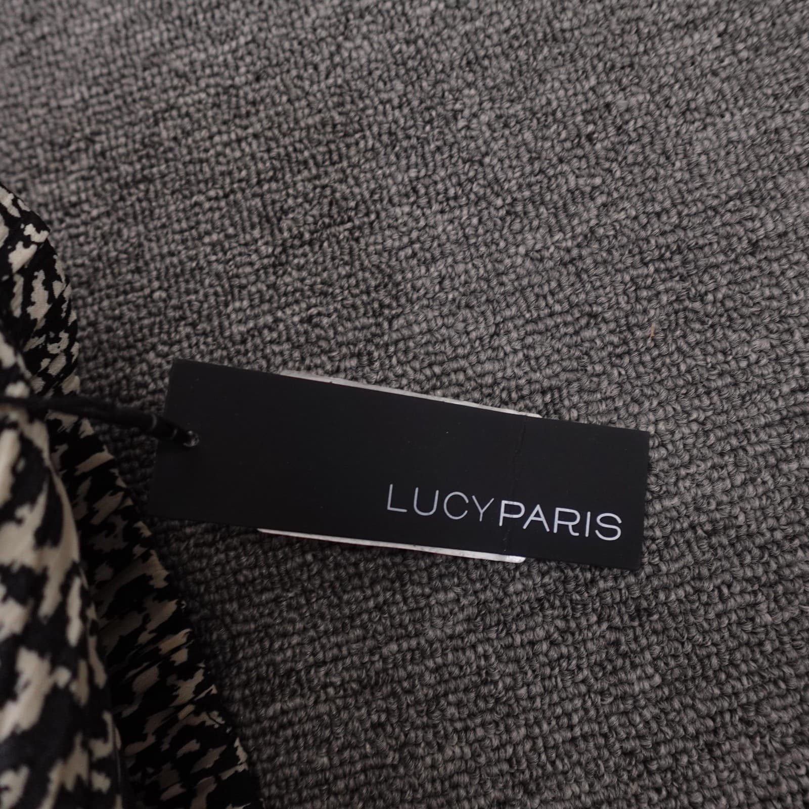 Lucy Paris Izzy Pleated Skirt Womens Medium Black Animal Print Midi Lightweight - Thumbnail 3