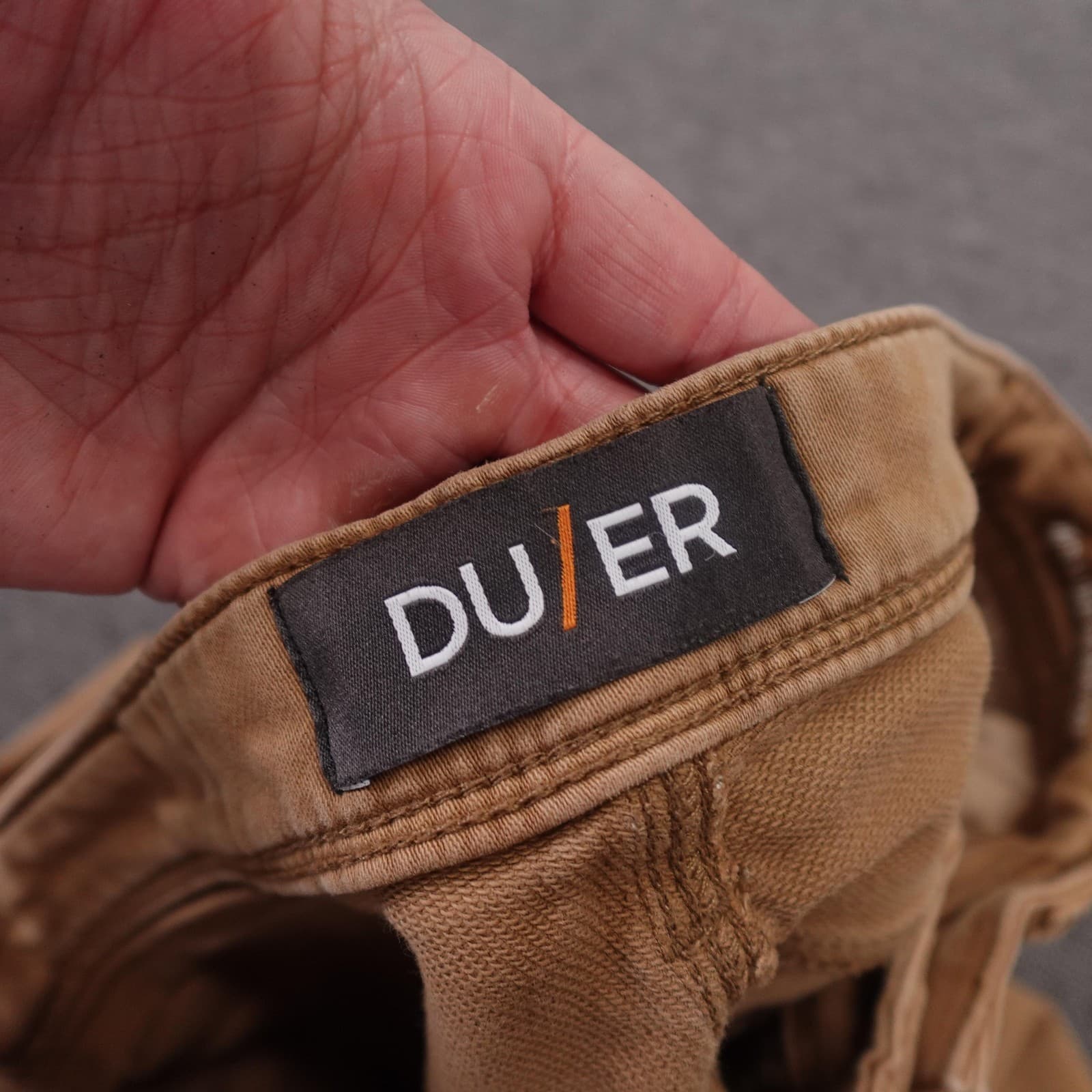 DUER N2X Relaxed Taper Jeans Mens 30x31 Beige 5 Pocket Denim Casual Pants - Thumbnail 5