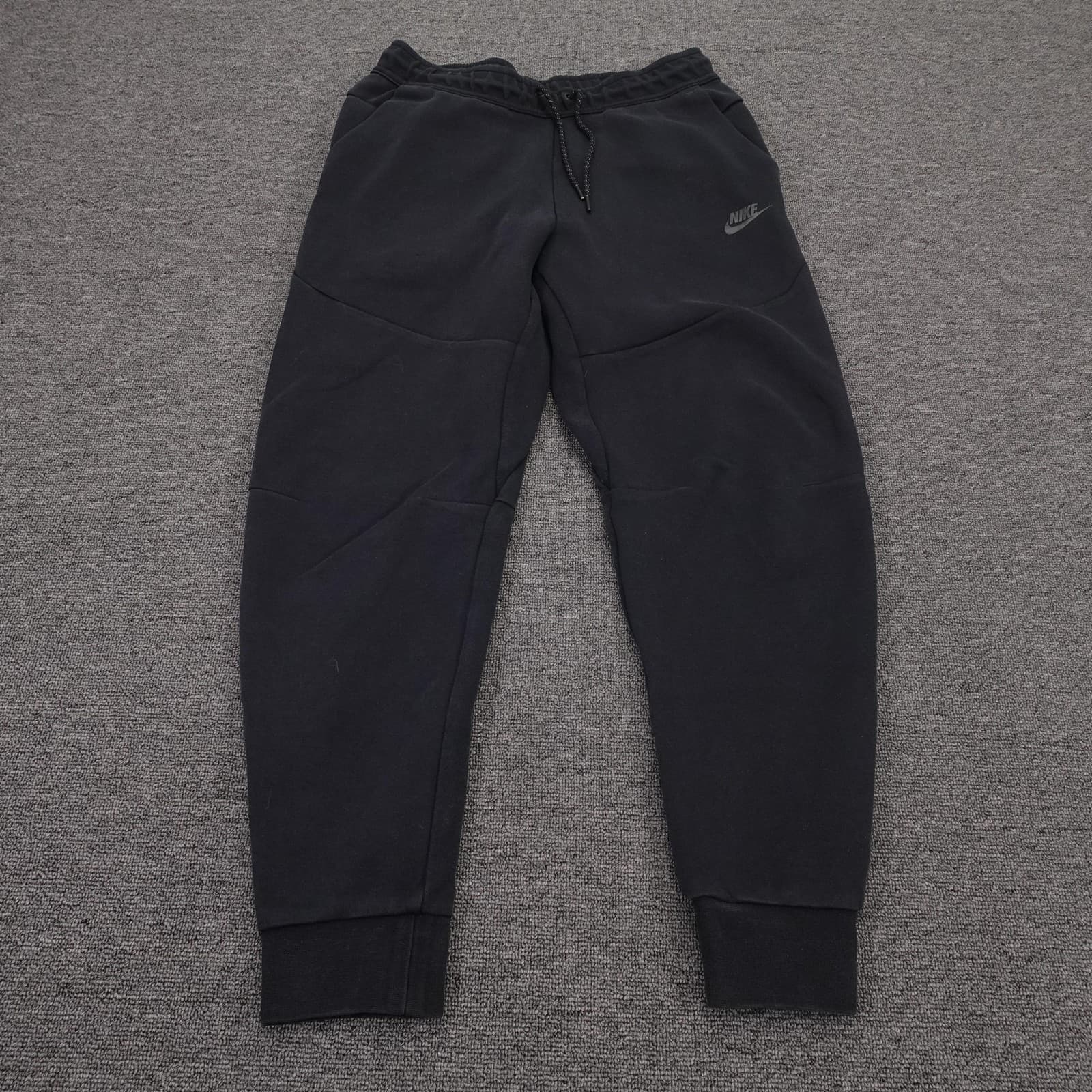 Nike Pants Mens Medium 32x29 Black Fleece Jogger Sweatpants Zip Pocket Athletic