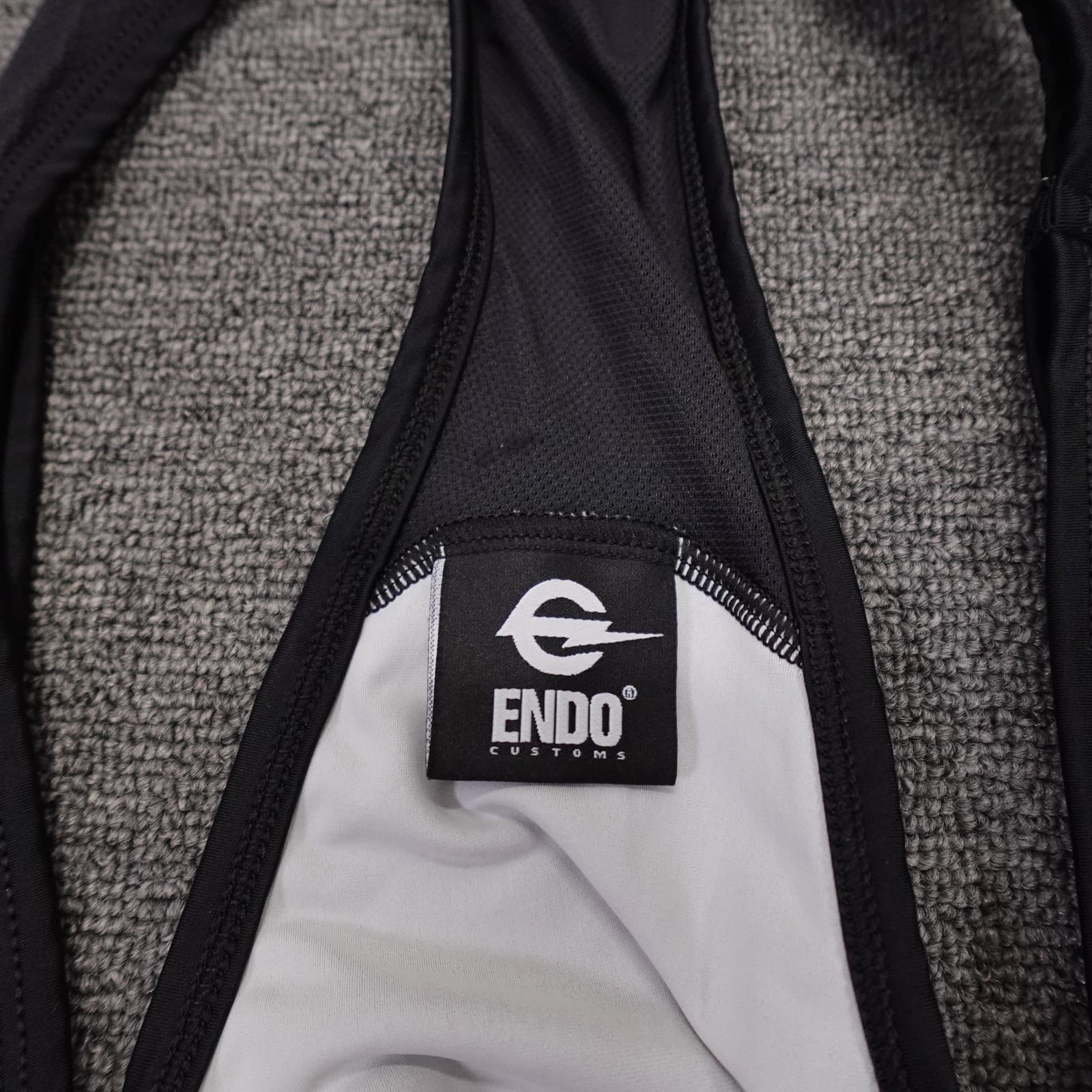 Endo Customs Cycling Bib Shorts Mens XS Black Golden Saddle Chamois Bike USA - Thumbnail 3