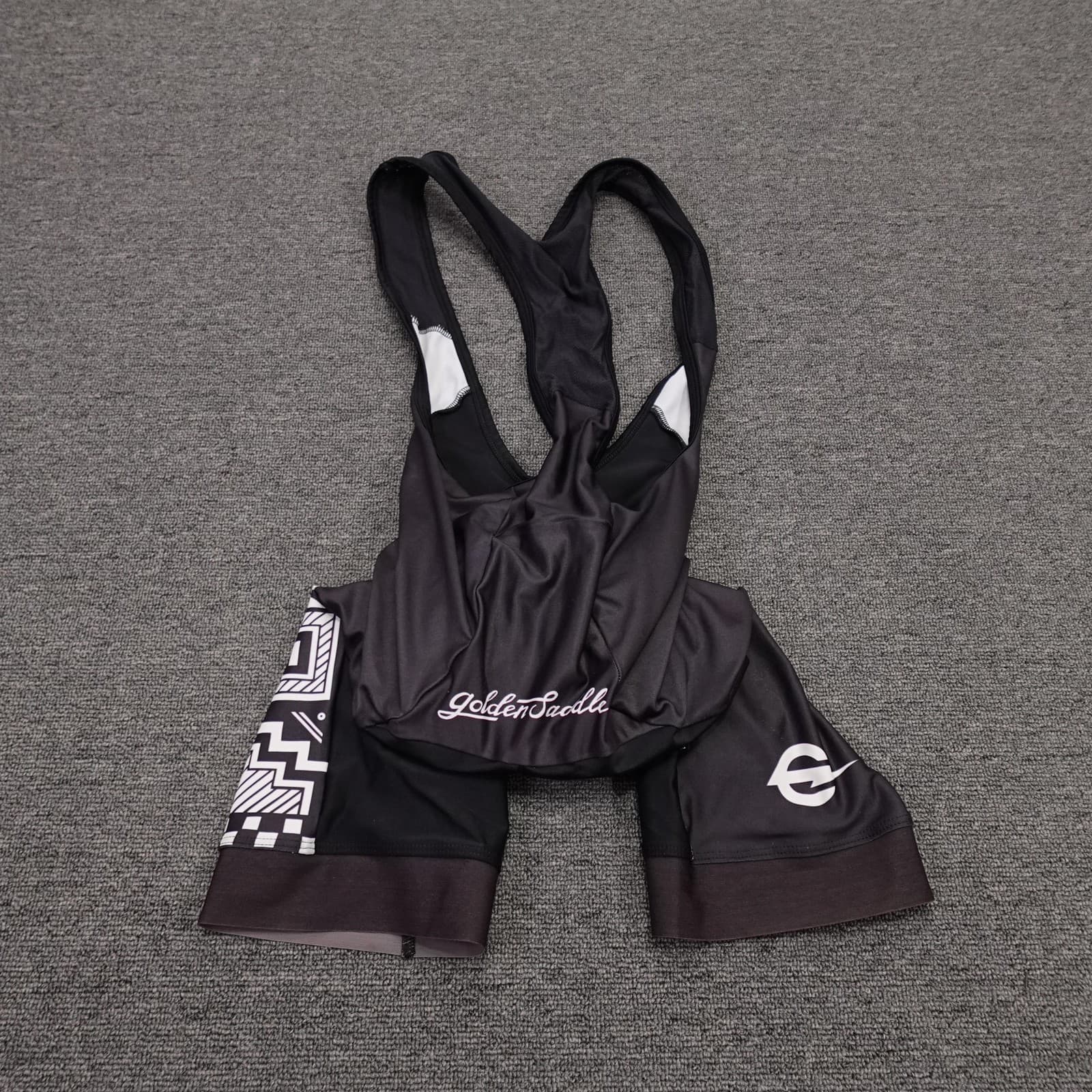 Endo Customs Cycling Bib Shorts Mens XS Black Golden Saddle Chamois Bike USA - Thumbnail 7