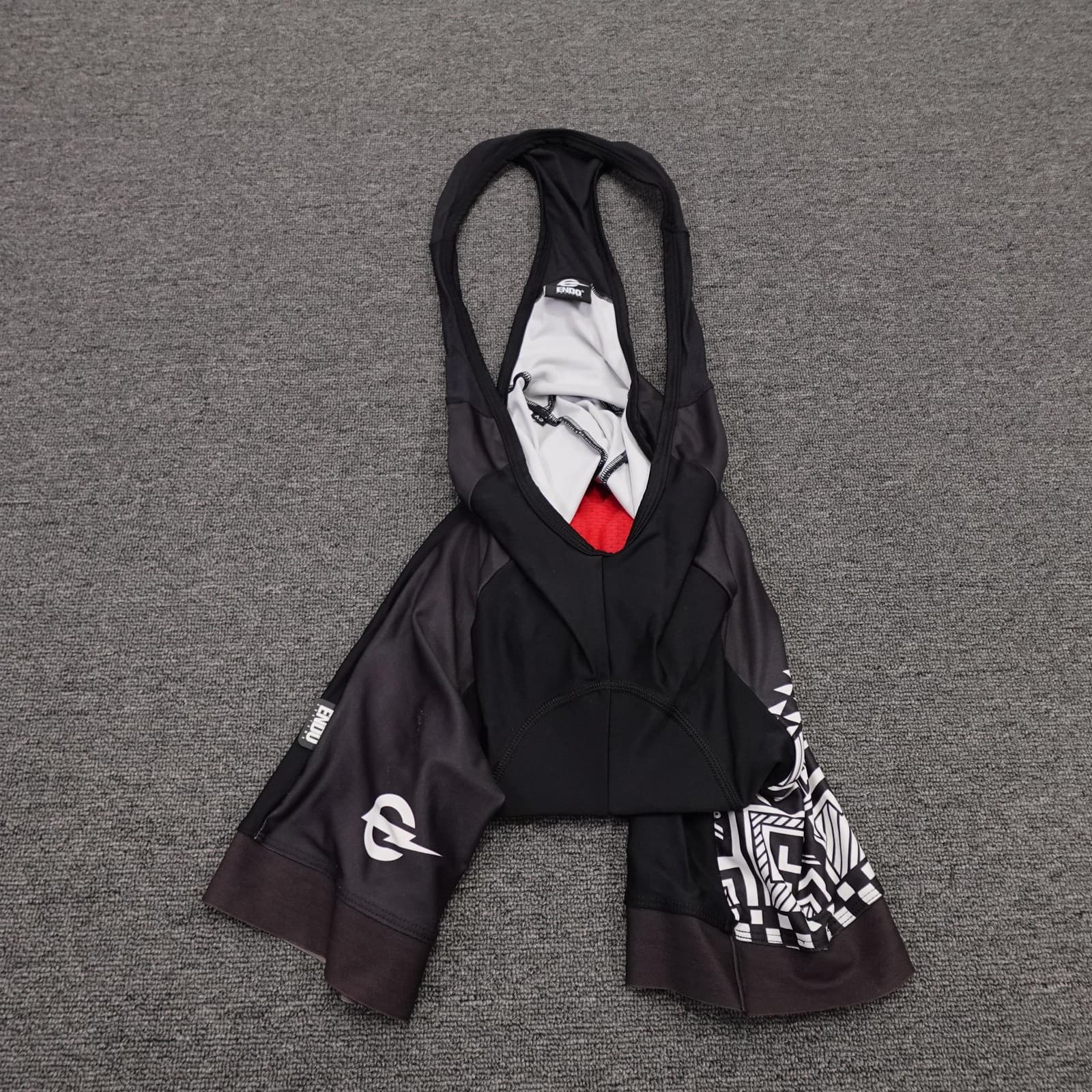 Endo Customs Cycling Bib Shorts Mens XS Black Golden Saddle Chamois Bike USA