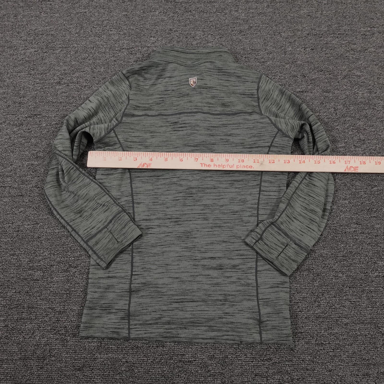 Kuhl Shirt Youth XS 5-6 Green 1/4 Zip Mock Neck Base Layer Pullover Long Sleeve - Thumbnail 4