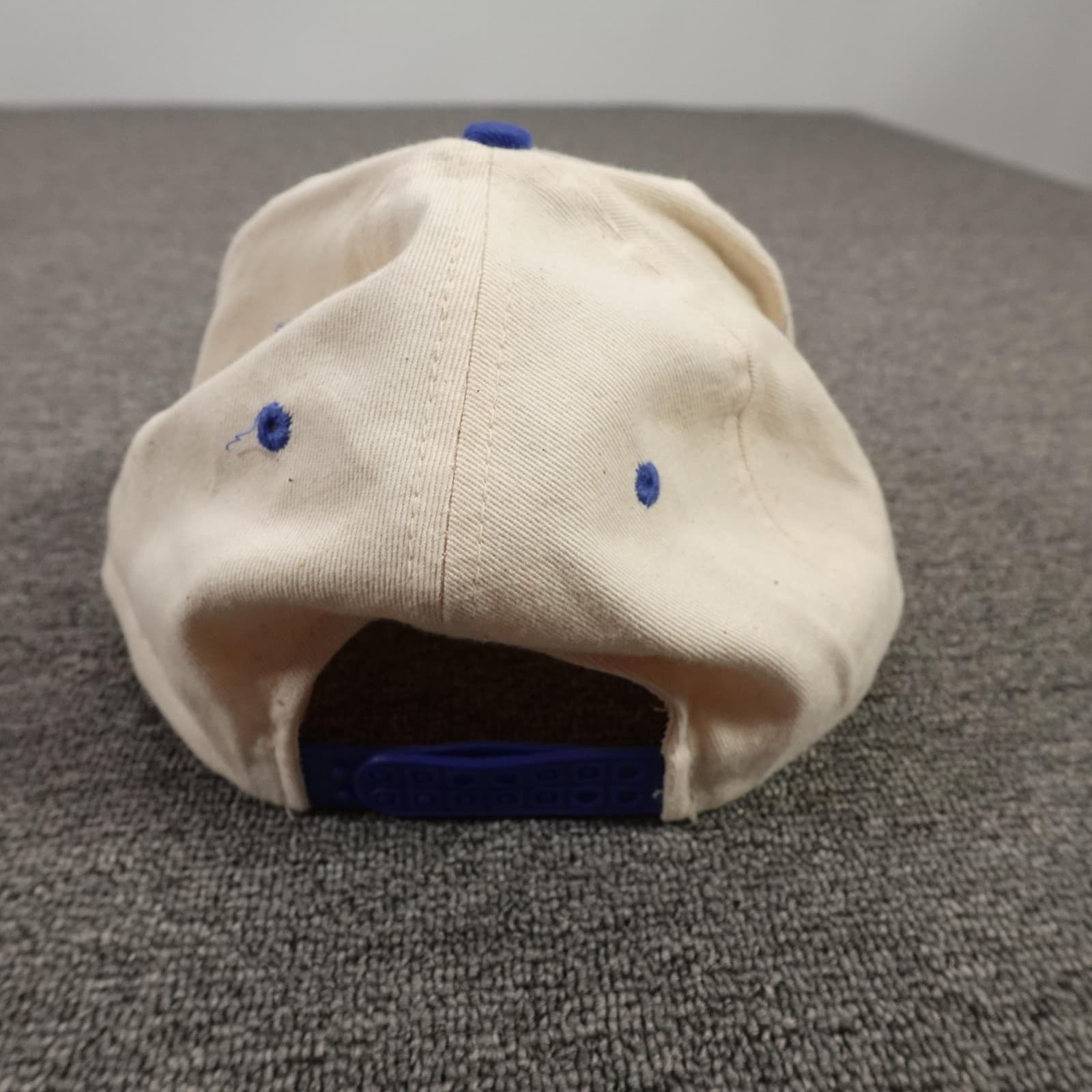 Vintage KC McNeilus Hat Cap Snap Back One Size Beige Blue Mens Truck 90s - Thumbnail 4