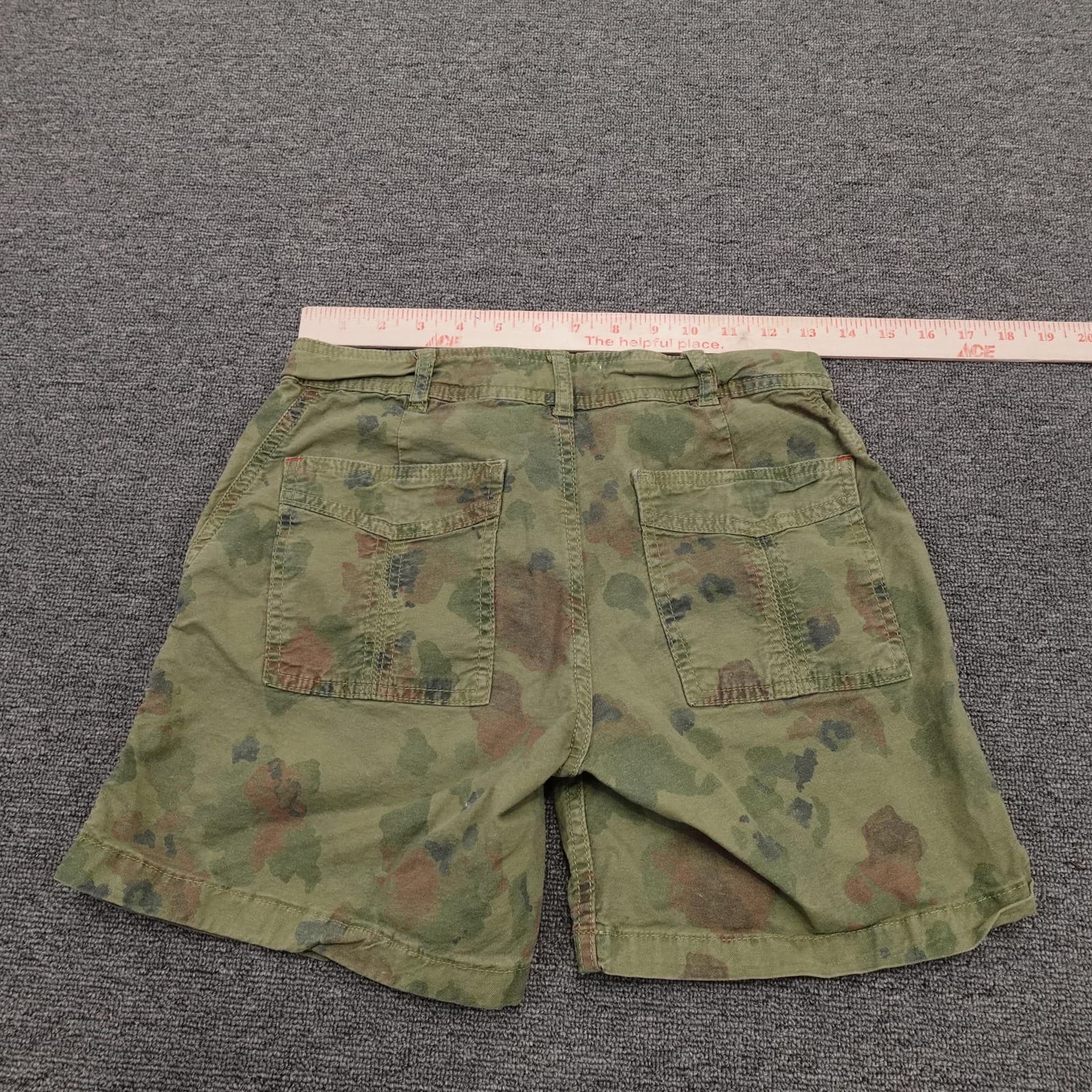 Anthropologie The Wanderer Shorts Womens 25 Green Camo Cargo Relaxed Casual - Thumbnail 4