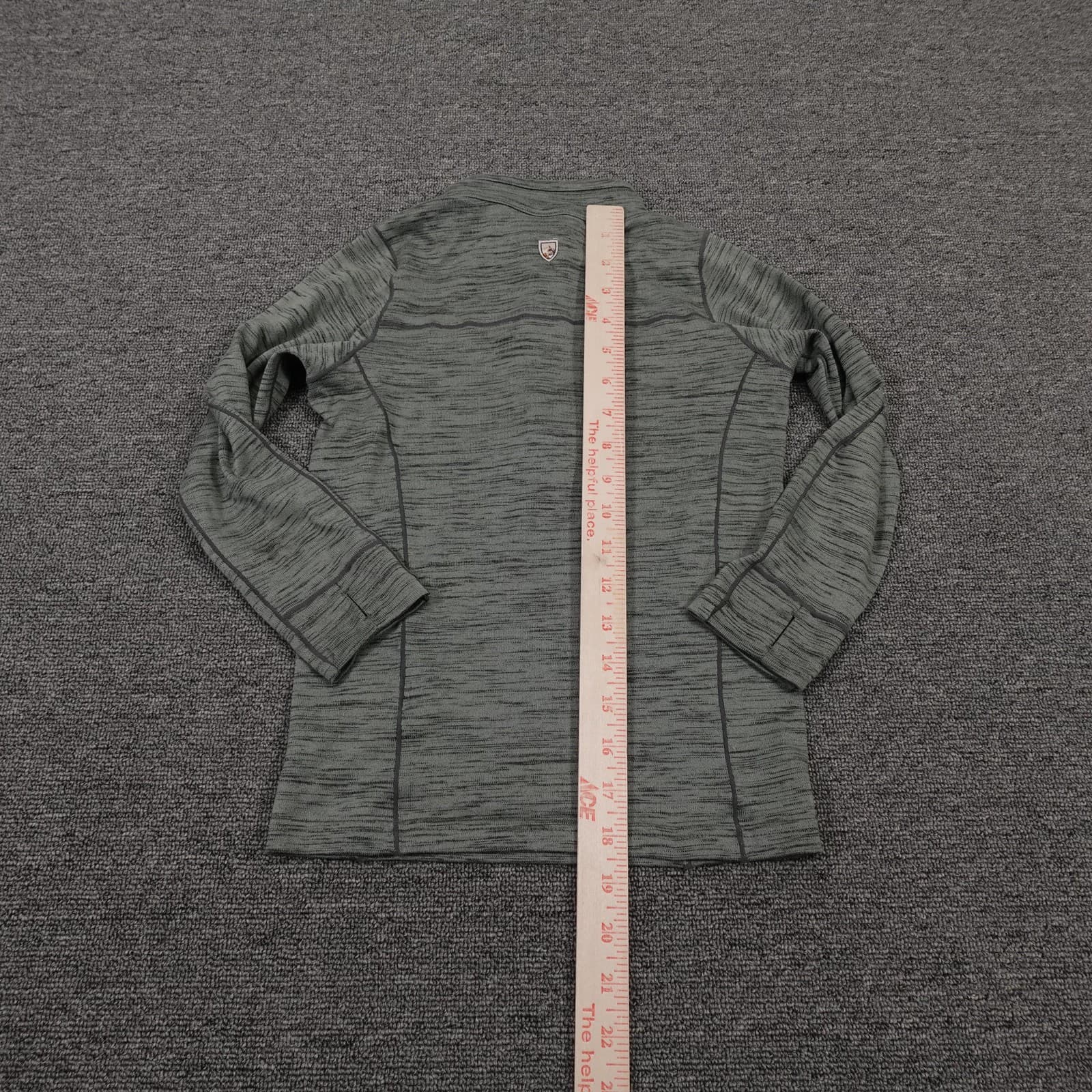 Kuhl Shirt Youth XS 5-6 Green 1/4 Zip Mock Neck Base Layer Pullover Long Sleeve - Thumbnail 5