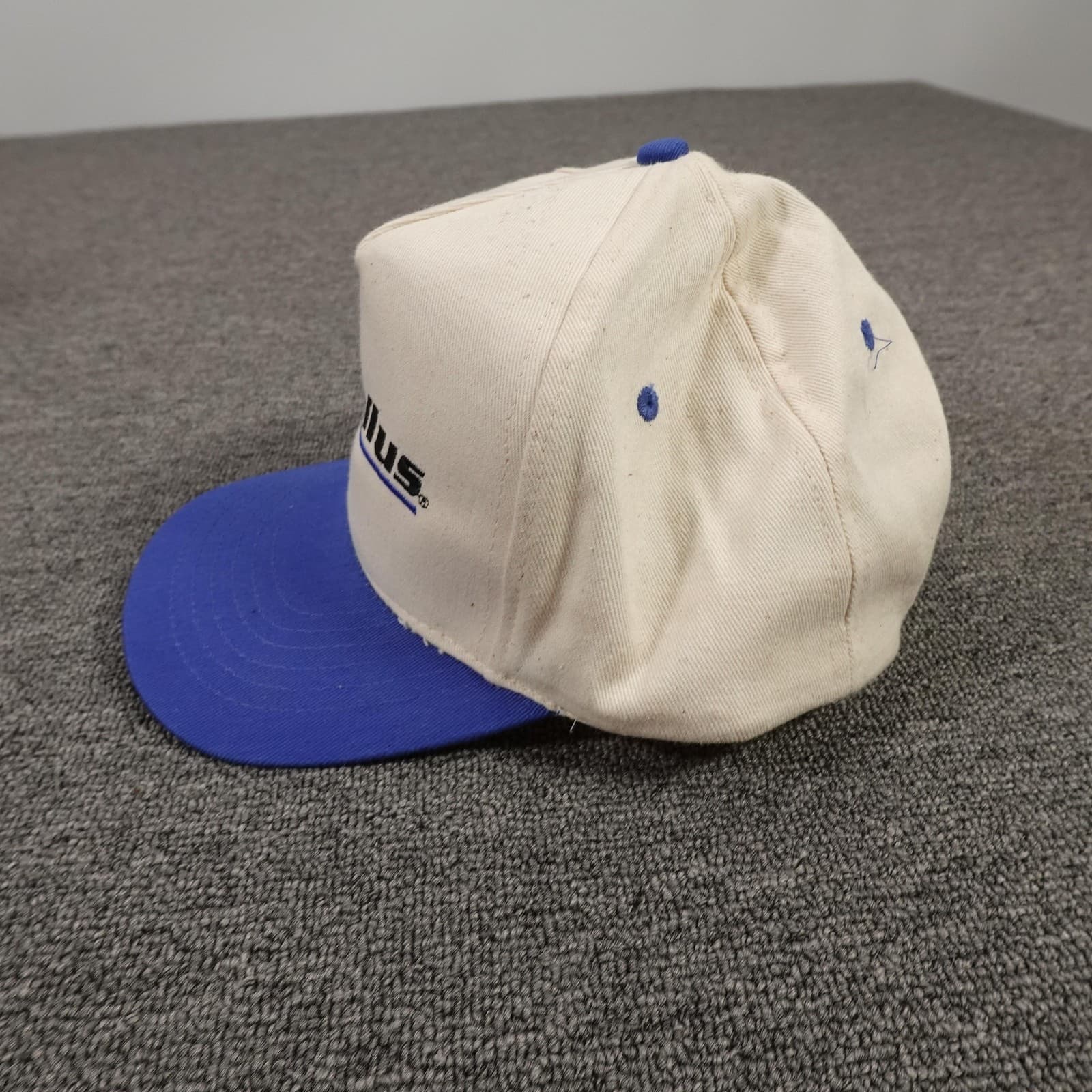 Vintage KC McNeilus Hat Cap Snap Back One Size Beige Blue Mens Truck 90s - Thumbnail 3
