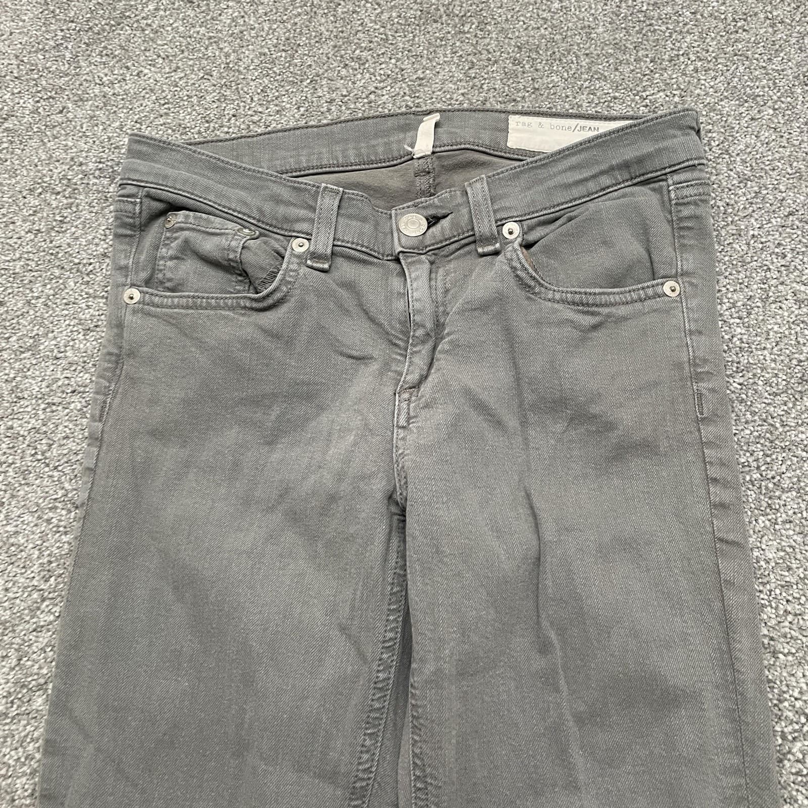 Rag & Bone Jeans Womens 26 Gray Sage The Jean Zipper Capri Distressed Slim Fit - Thumbnail 3