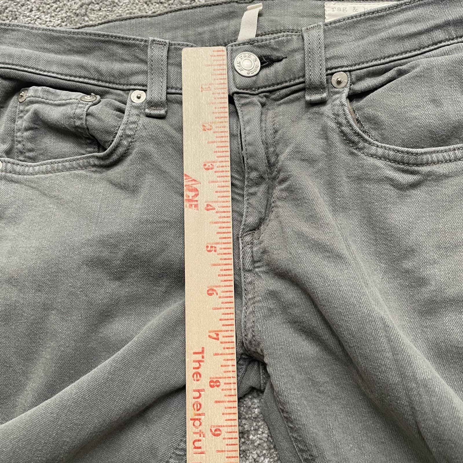 Rag & Bone Jeans Womens 26 Gray Sage The Jean Zipper Capri Distressed Slim Fit - Thumbnail 9
