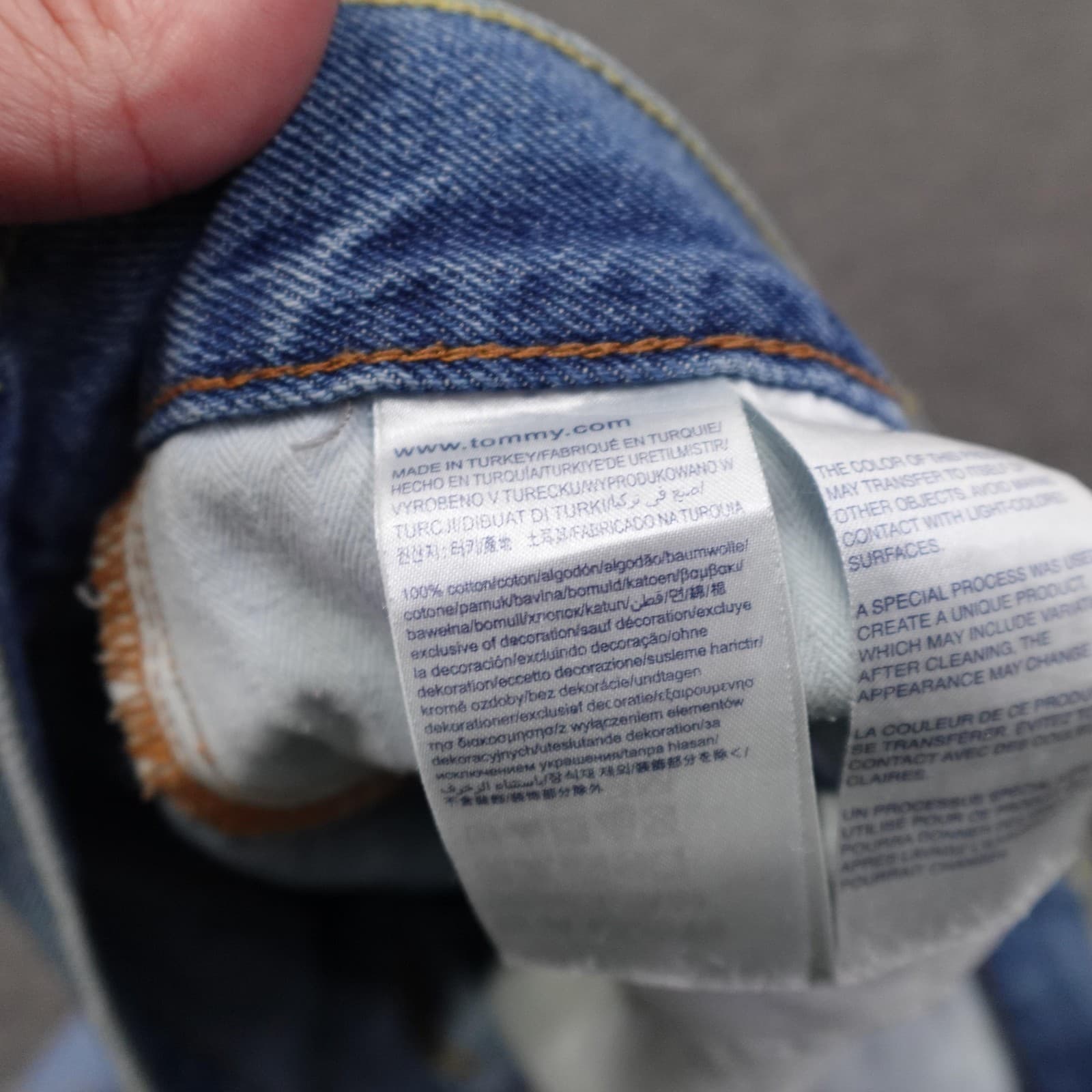Vintage Tommy Jeans Carpenter Jeans Mens 36x28 Blue Light Relaxed Straight Denim - Thumbnail 7